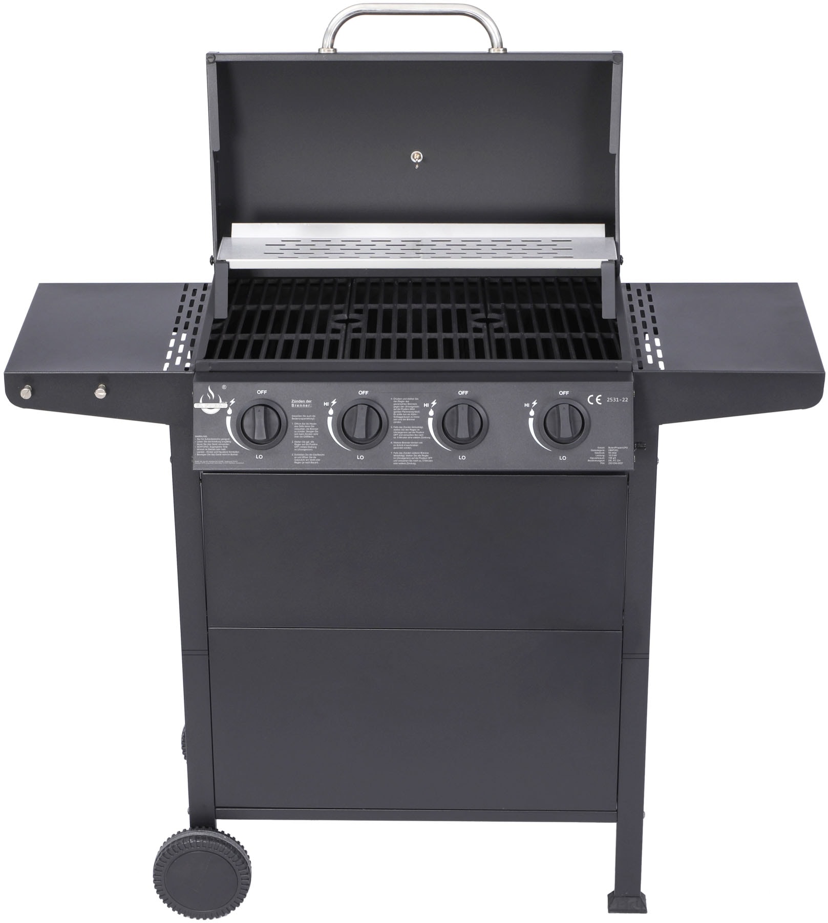 El Fuego Gasgrill »San Jose 4 Brenner«, mit gusseisernem Grillrost