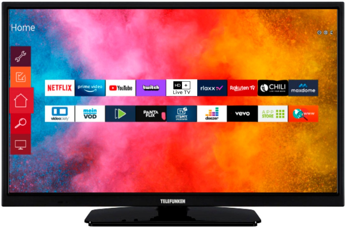 Telefunken LED-Fernseher »L24H554M1CWV«, HD ready, Smart-TV, mit 12-Volt Anschluss
