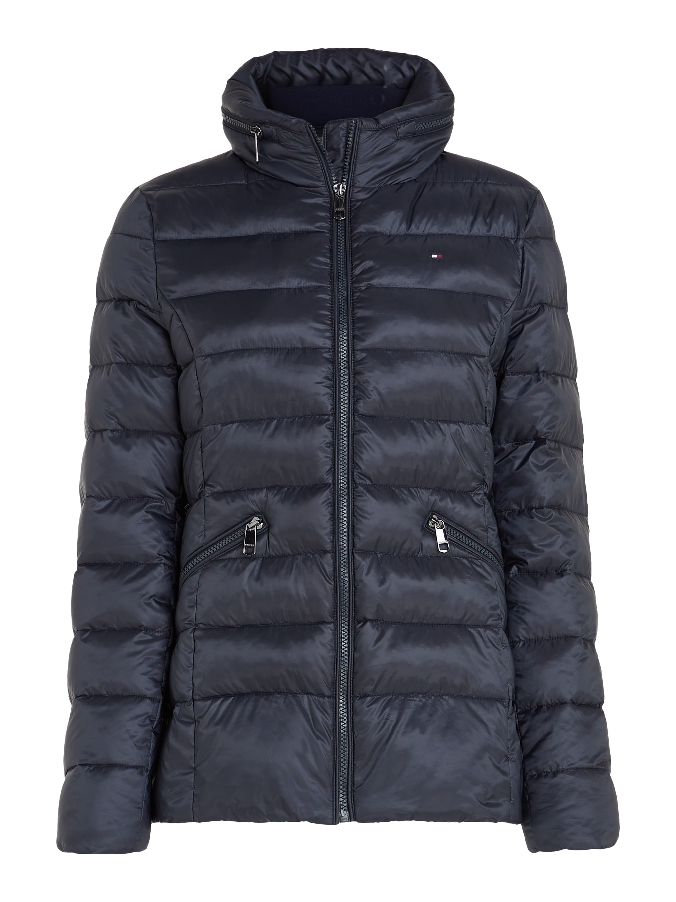 herausnehmbare Hilfiger JACKET«, GLOBAL auf Stehkragen, online mit bestellen Kapuze, hinten STRIPE wasserabweisend »MW mit Tommy Steppjacke Kapuze, PADDED Logo