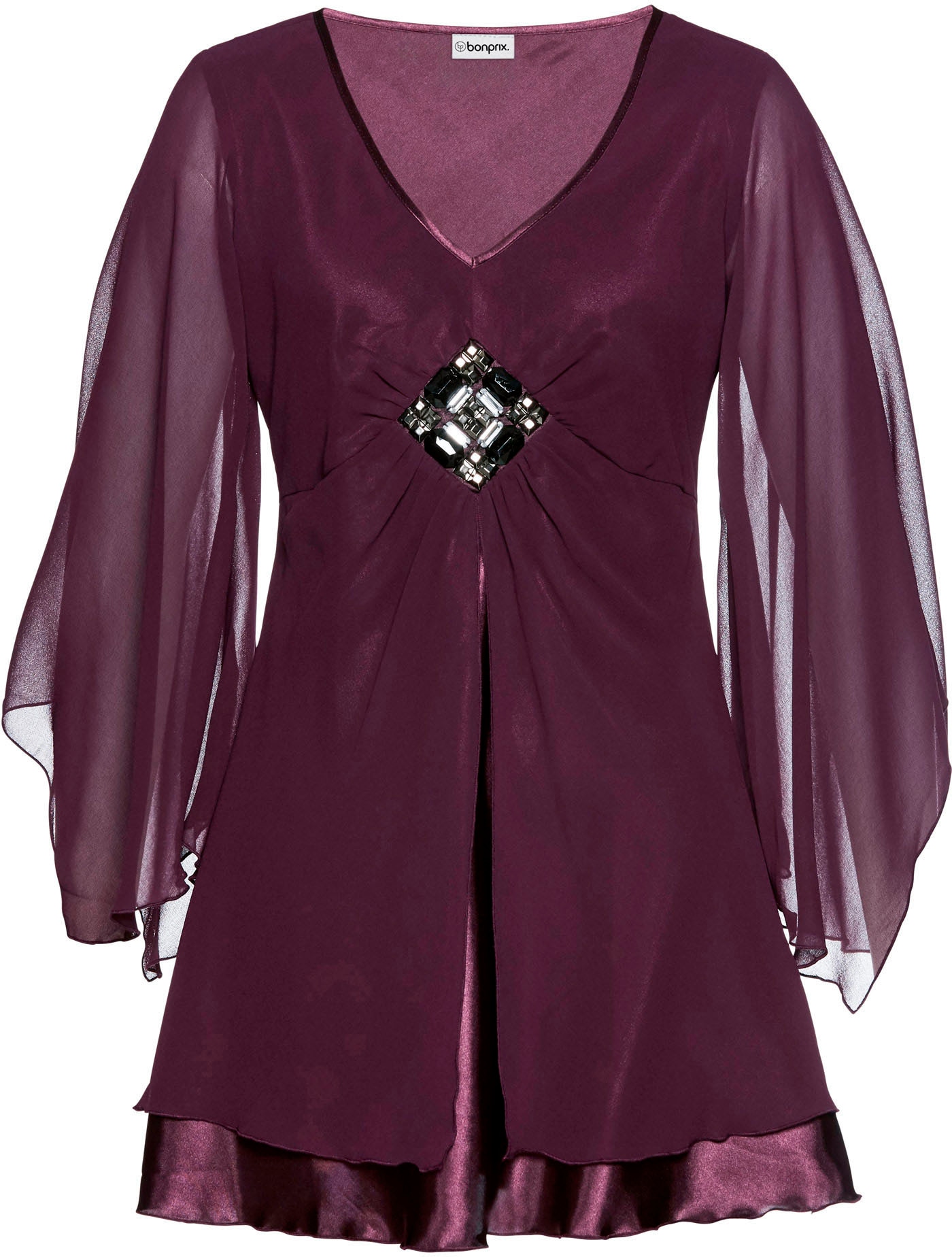 bonprix Tunika festlicher Stil, lockere Passform, aus Polyester