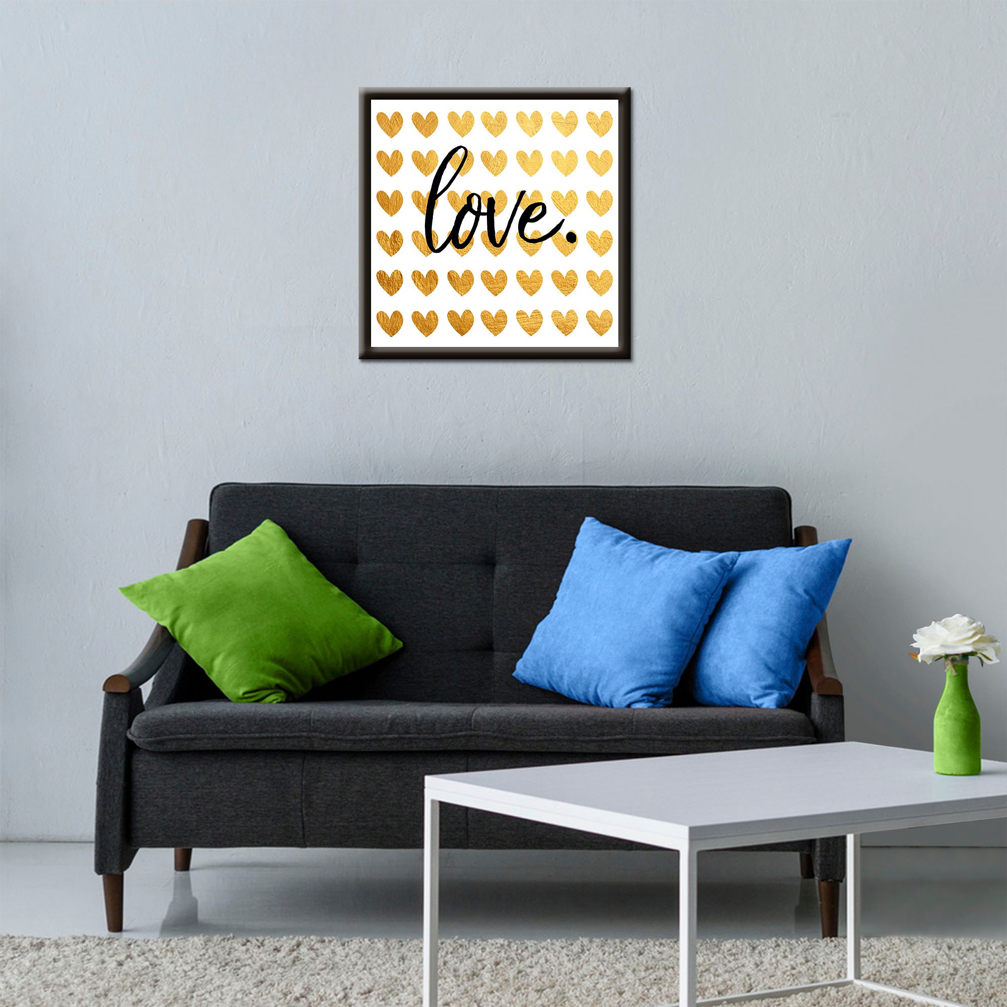 Artland Wandbild »Goldene Liebe«, Sprüche & Texte, (1 St.)
