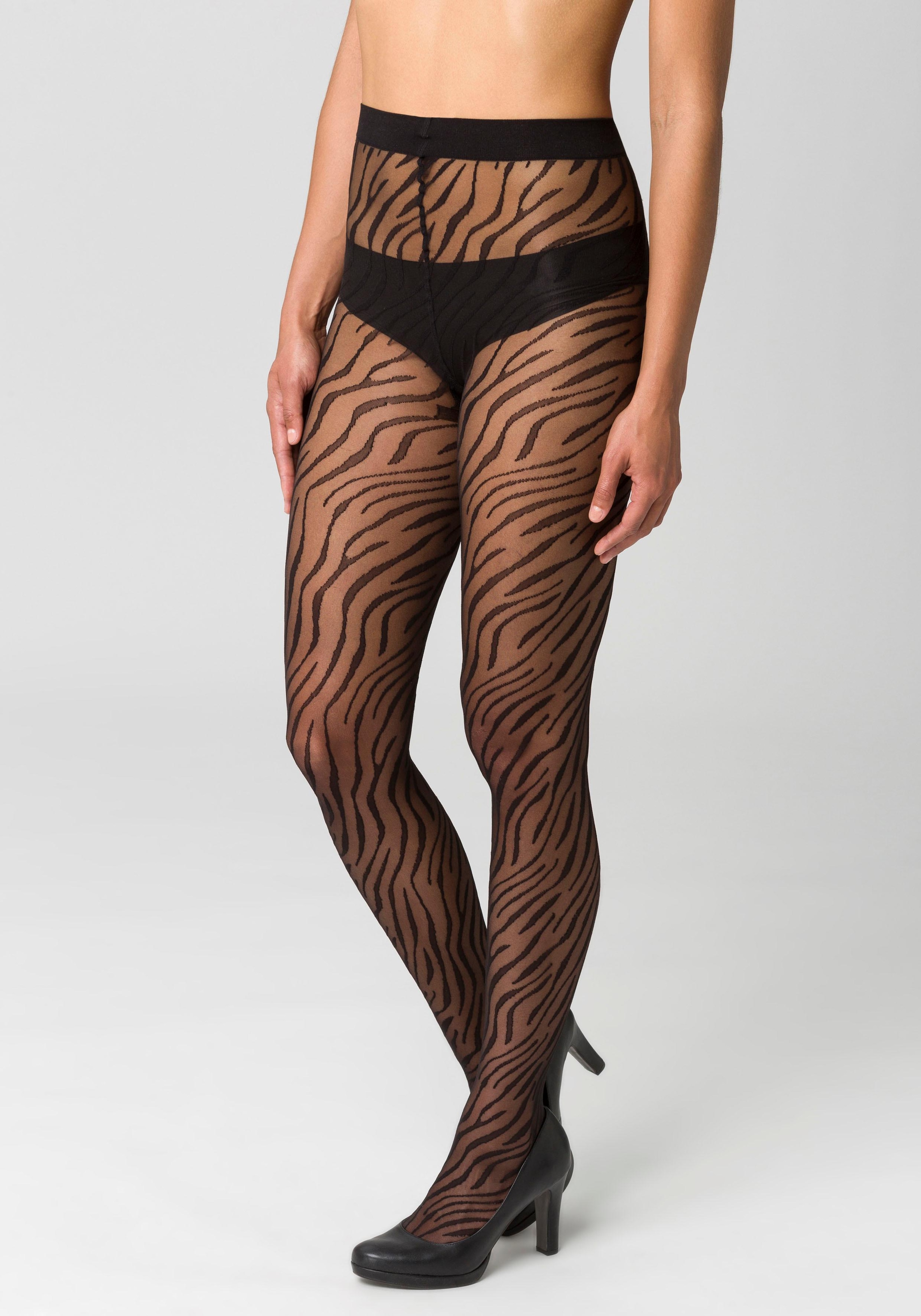 petite fleur gold Feinstrumpfhose, mit animal Print