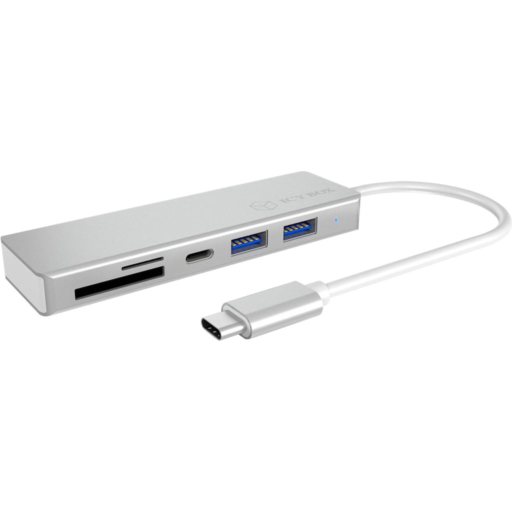ICY BOX Computer-Adapter »ICY BOX USB Type-C Hub mit 3 USB 3.0 Anschlüssen und Multi-Kartenleser«