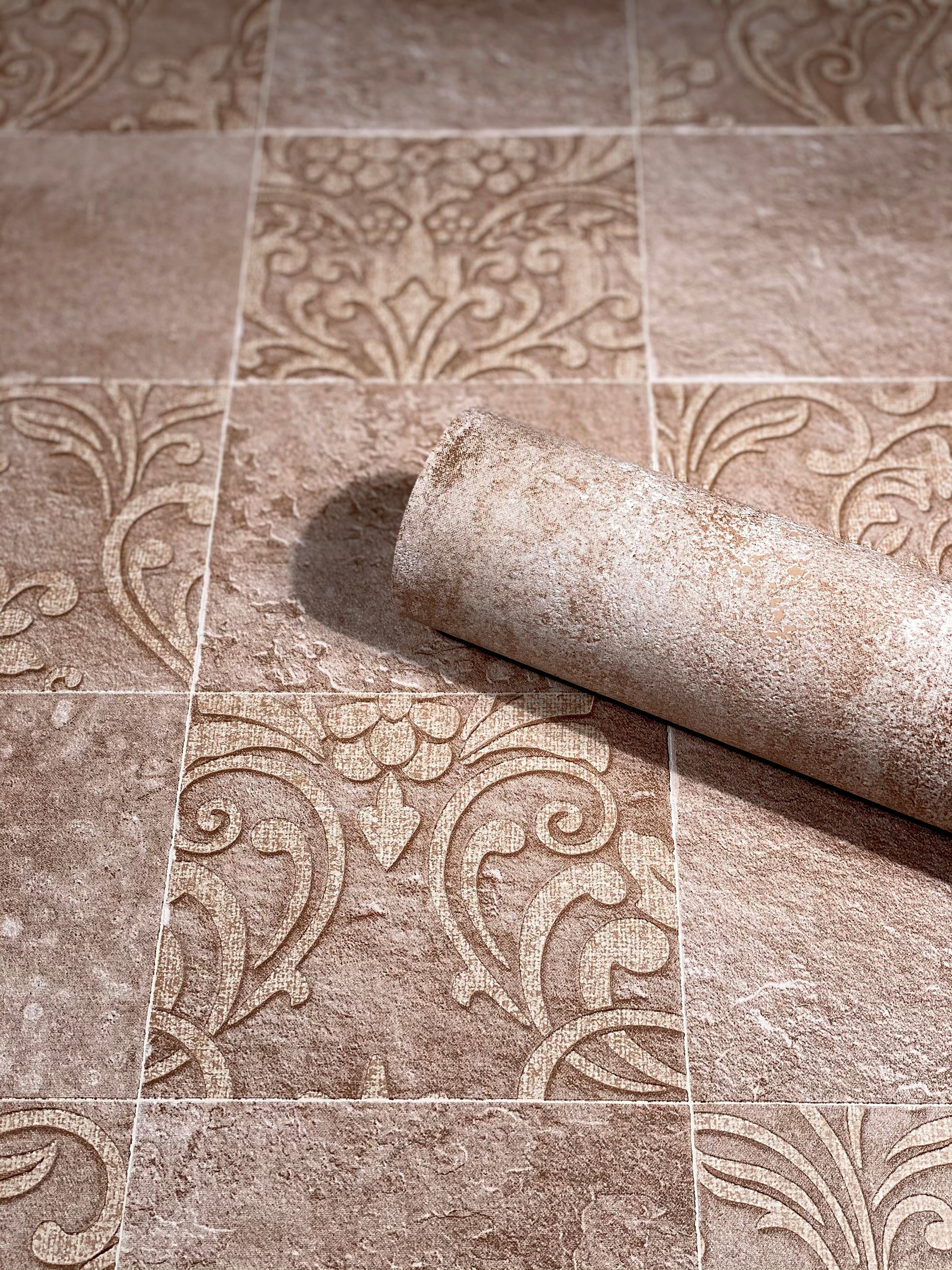 Novamur Vliestapete gemustert moderne Tapete für Wohnzimmer Schlafzimmer Küche