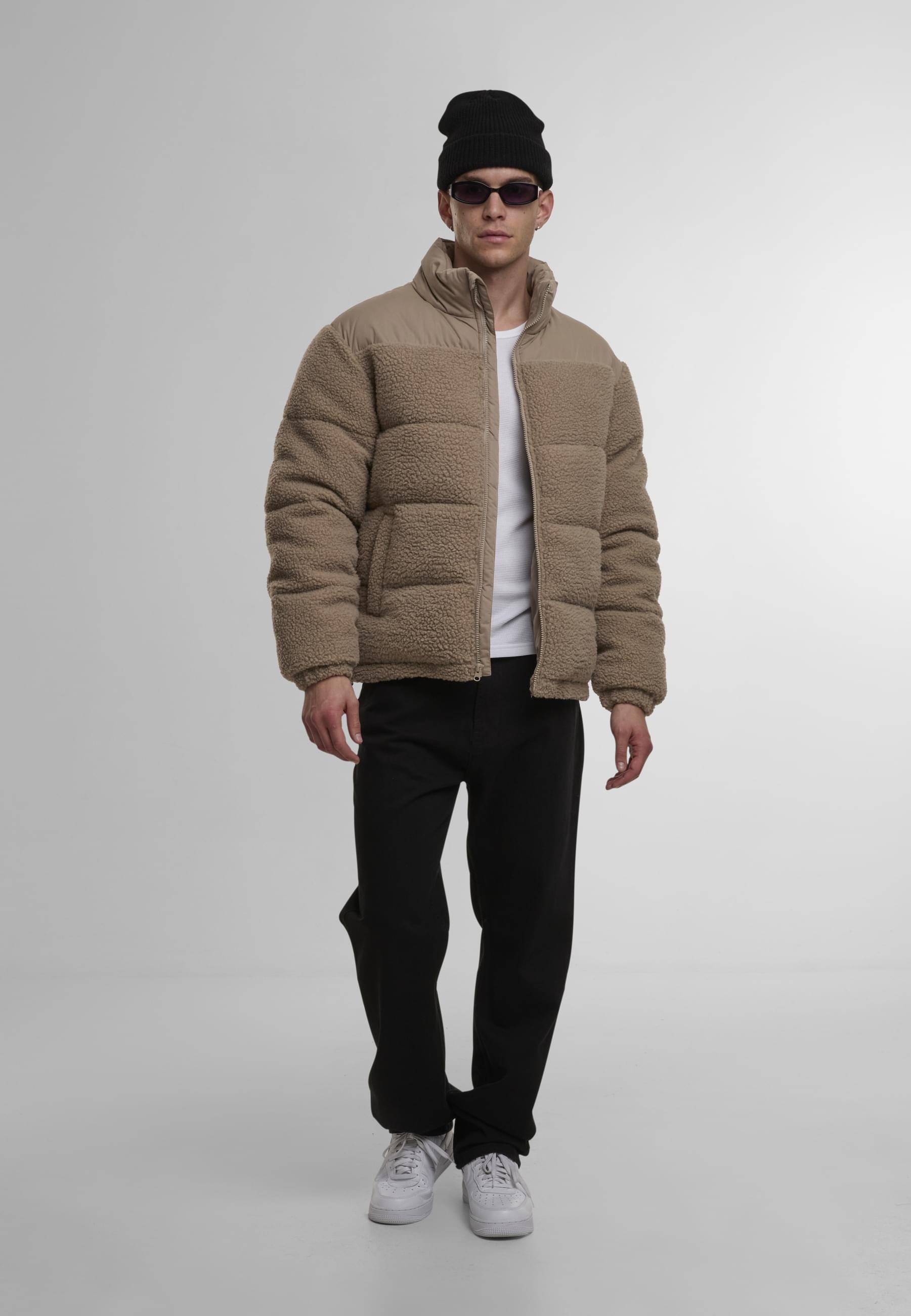 URBAN CLASSICS Winterjacke »Urban Classics Teddy Puffer Jacket« 1 Stk. tlg. ohne Kapuze