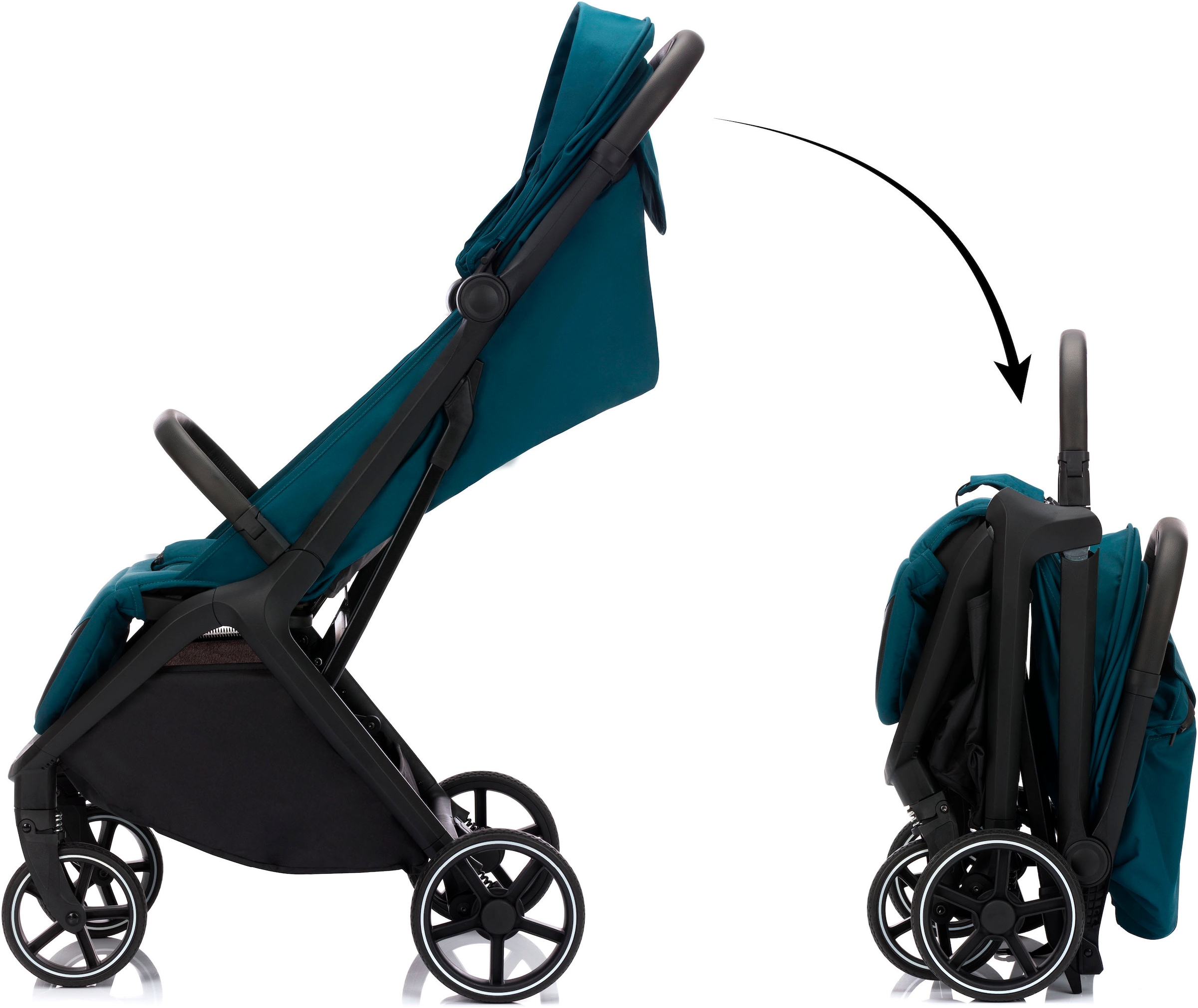 Fillikid Kinder-Buggy »Cooper, türkis-schwarz«, 22 kg