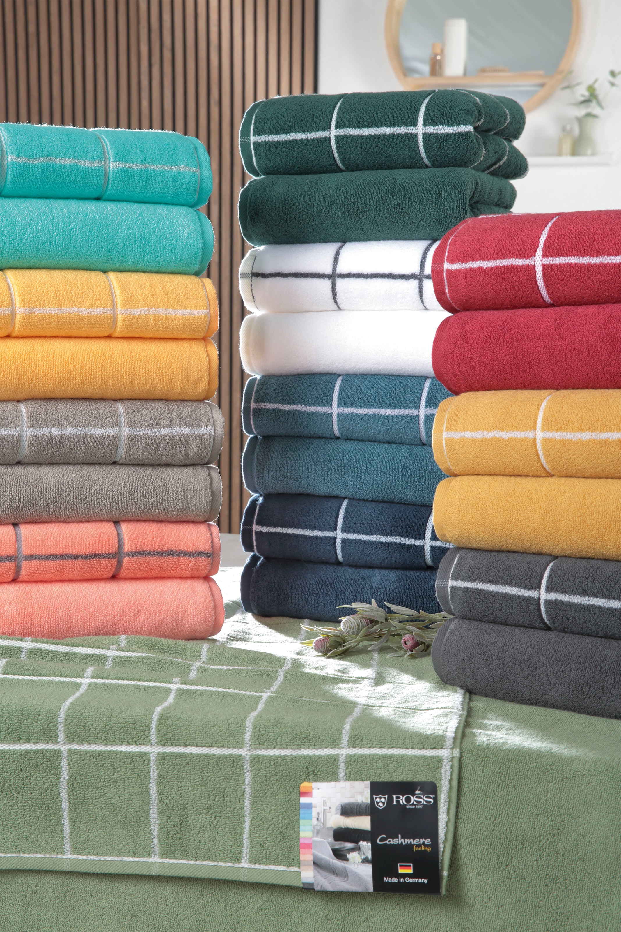 Handtücher bestellen bequem »Cashmere schnell Überkaro«, (2 St.), und Farben in ROSS modischen