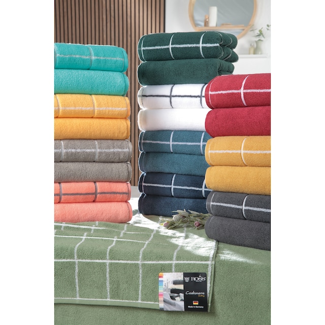 ROSS Handtücher »Cashmere Überkaro«, (2 St.), in modischen Farben bequem  und schnell bestellen
