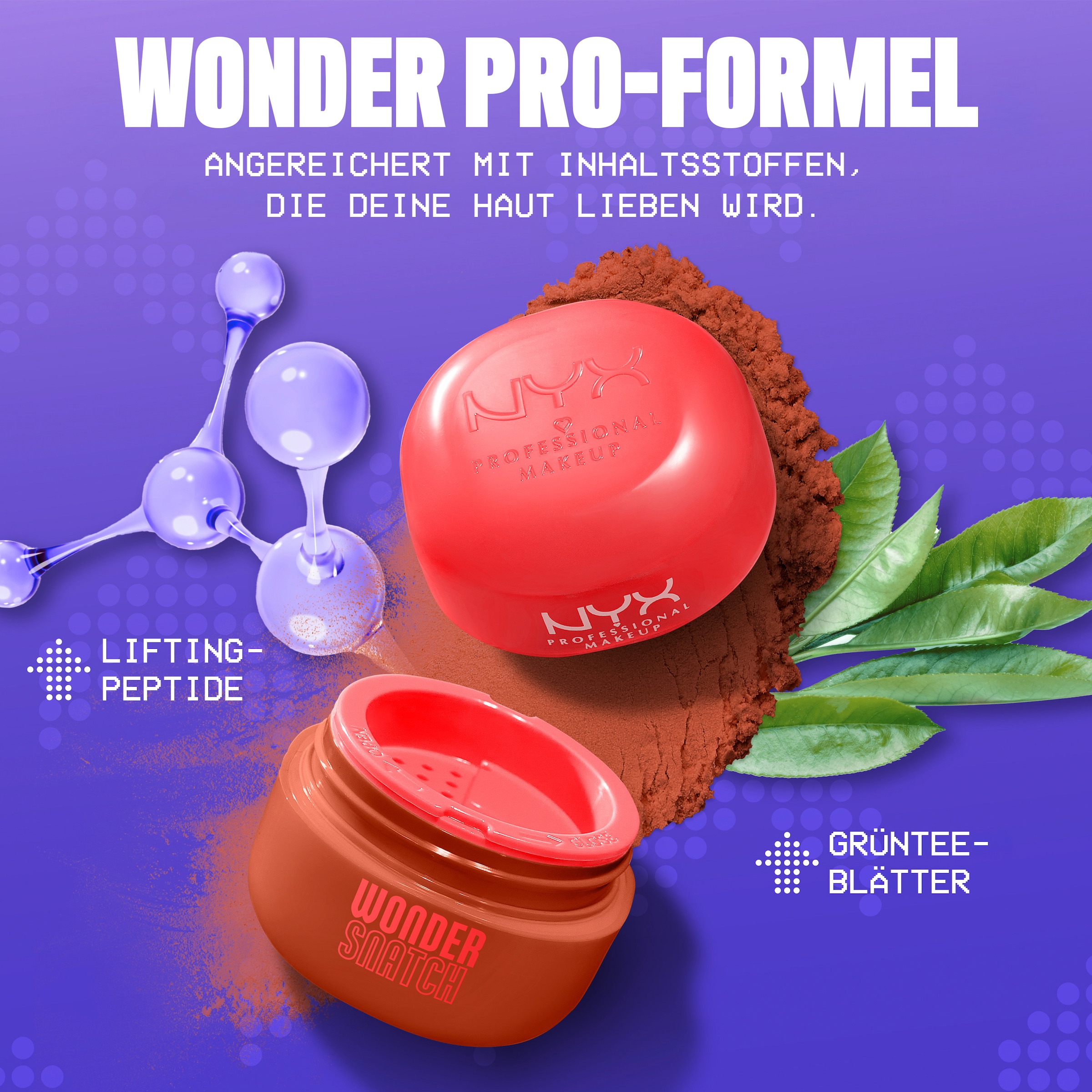 NYX PROFESSIONAL MAKEUP Puder »WONDER SNATCH POWDER« angereichert mit grünem Tee für den antioxidativen Glow gesunder Haut