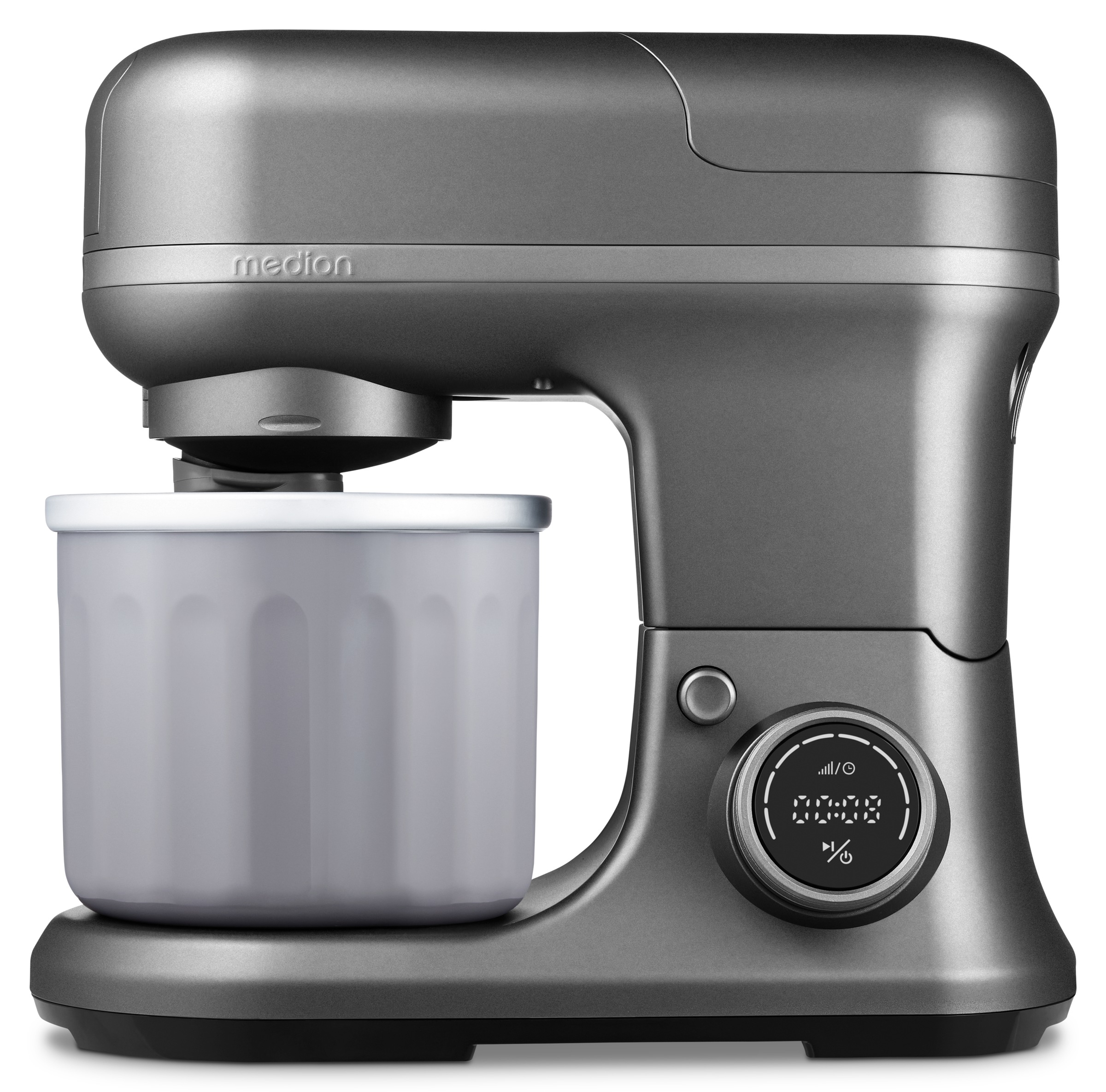 Medion® Küchenmaschine »MD 18442, 8 Geschwindigkeitsstufen, Impulsfunktion, 5L Rührschüssel«, Umfangreiches Zubehör-Set inkl. Eisschüssel für Speiseeiszubereitung
