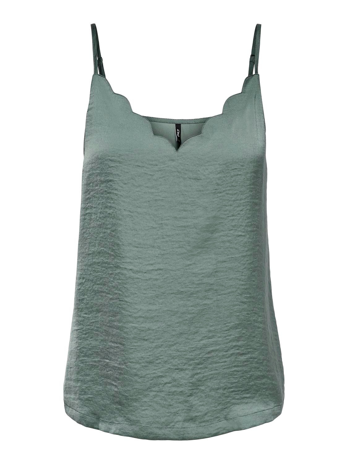 ONLY Spaghettitop »ONLDEBBIE SINGLET NOOS WVN« Kunstfaser, regular fit, Rundhals