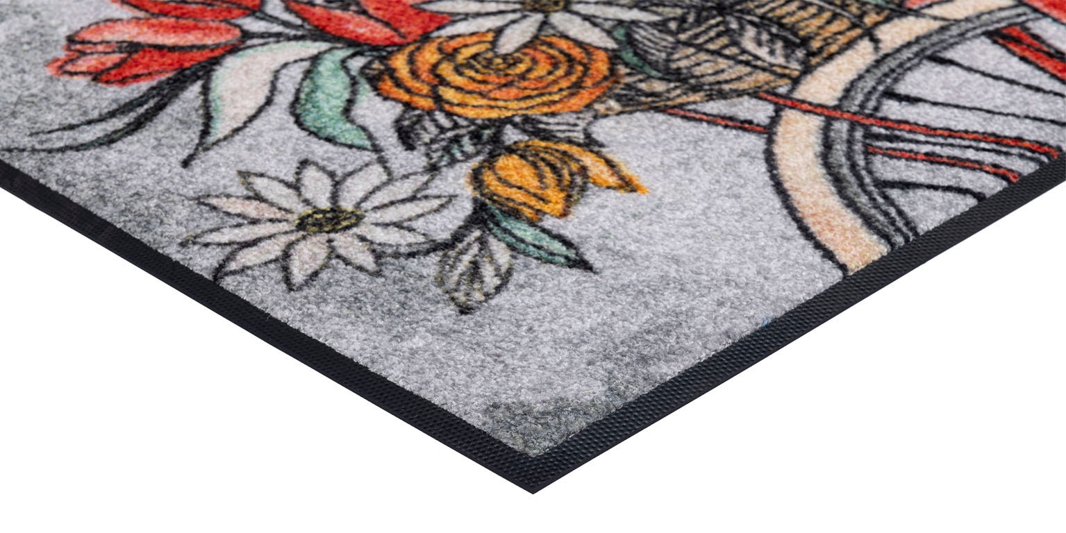 wash+dry by Kleen-Tex Fußmatte »Flower Cruiser« rechteckig 7 mm Höhe