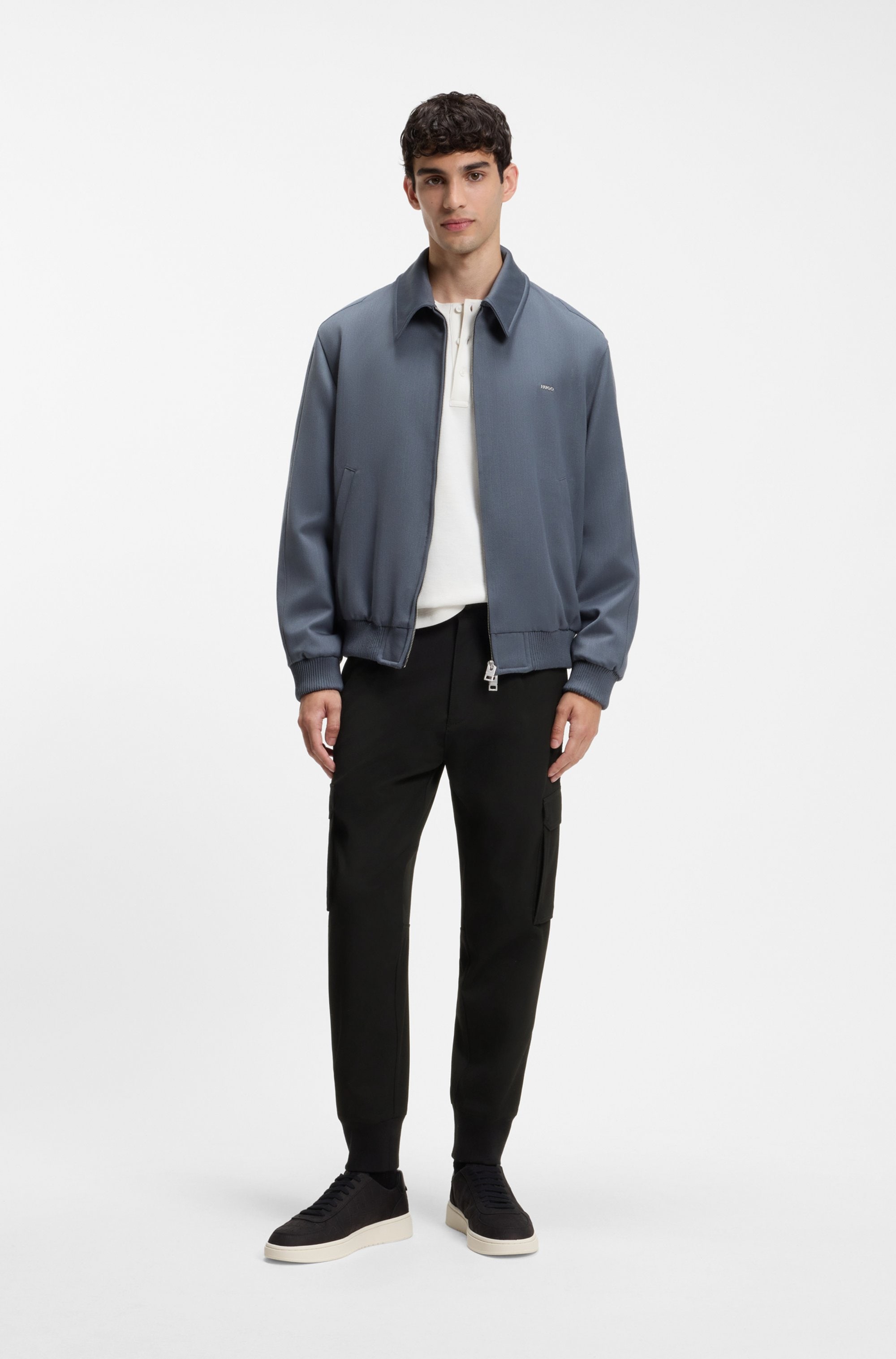 HUGO Cargohose »Glavin«  Slim Fit, tapered leg, Bundfalten vorne
