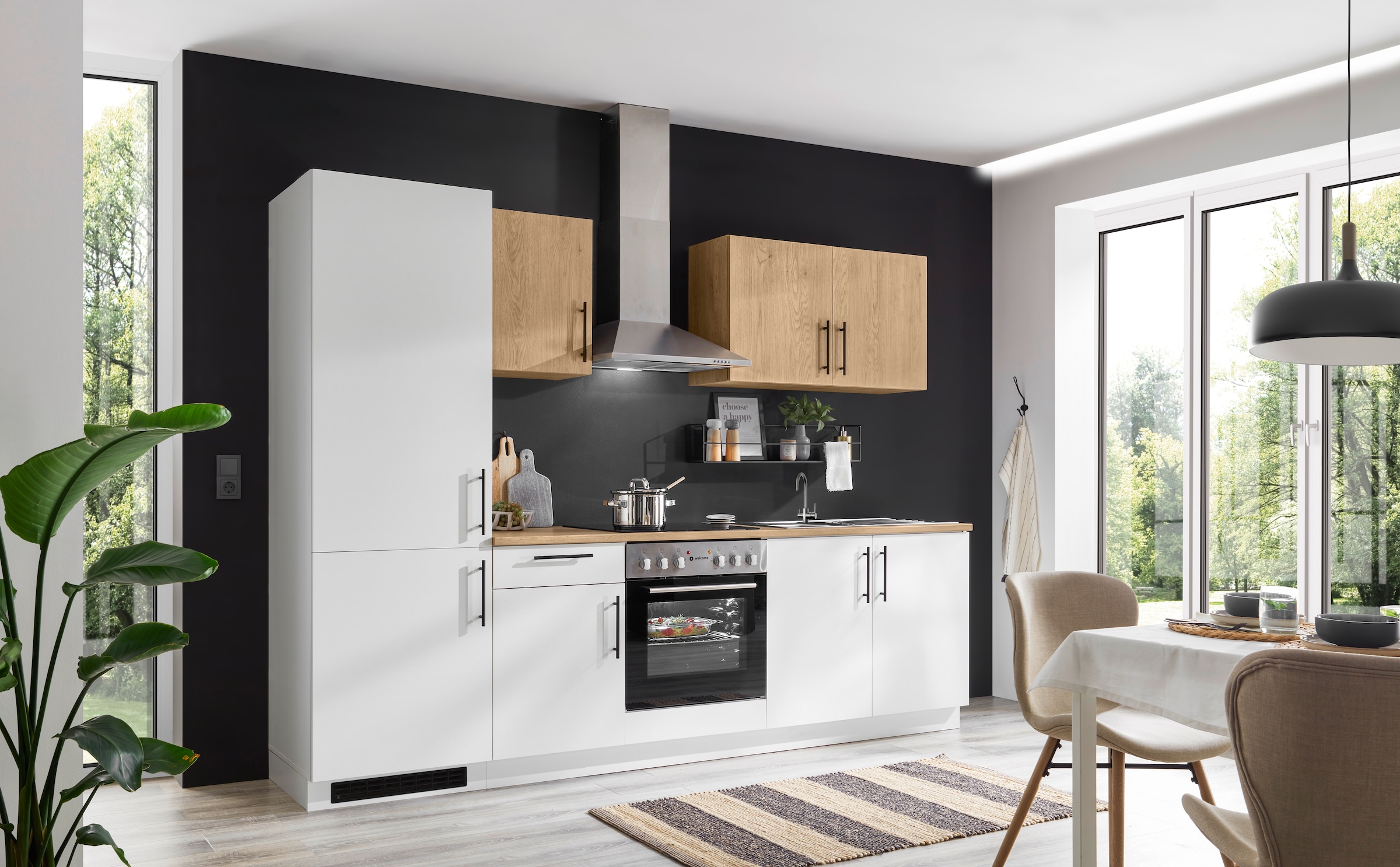 BASIC by Balculina Küchenzeile »Hamburg B/H/T 270x200x60 cm« Breite 270 cm, wahlweise mit E-Geräten