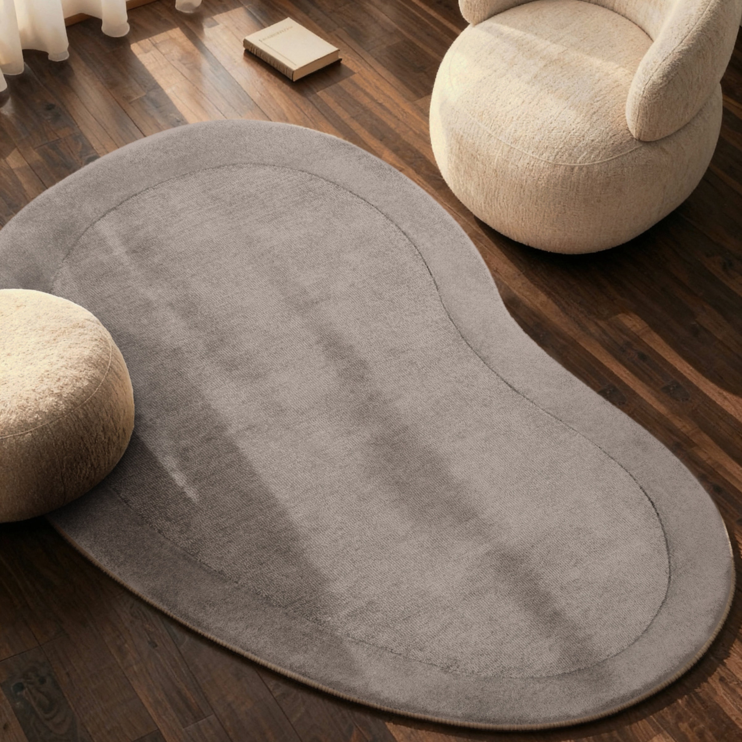 Villeroy & Boch Teppich »Wollteppich Kari« rechteckig 17 mm Höhe Handgewebt, Wolle, Bordüre, Einfarbig, Läufer, Wohnzimmer, Organisch