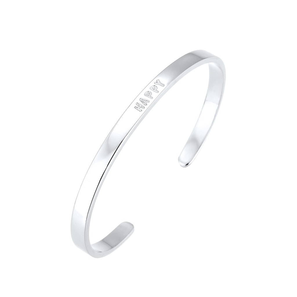 Elli Armreif »HAPPY Wording Schriftzug Trend 925 Sterling Silber«