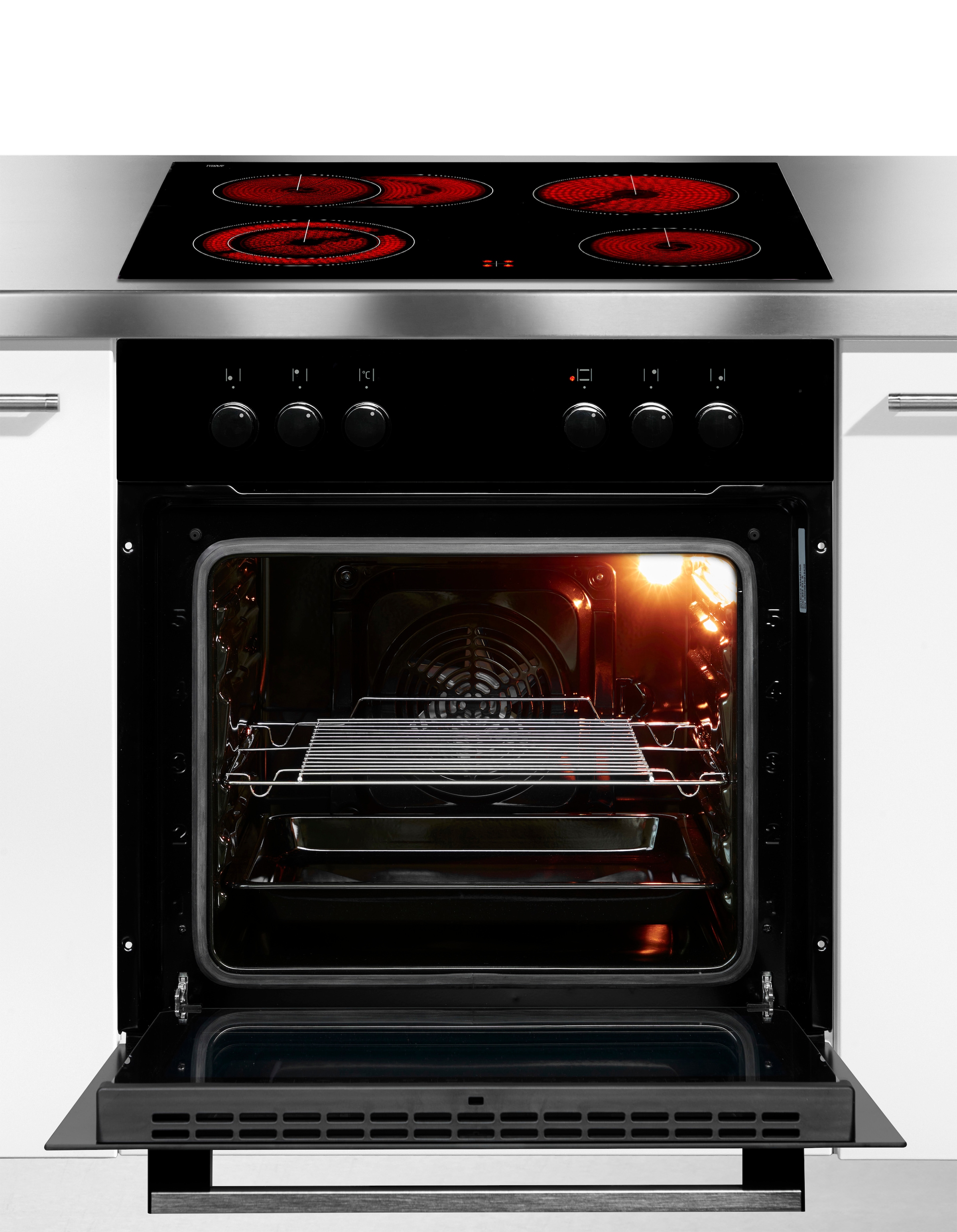 Amica Elektro-Herd-Set »EHC 933 331 S« Steam Clean Sicher kochen, flexibel backen – alles im Griff!