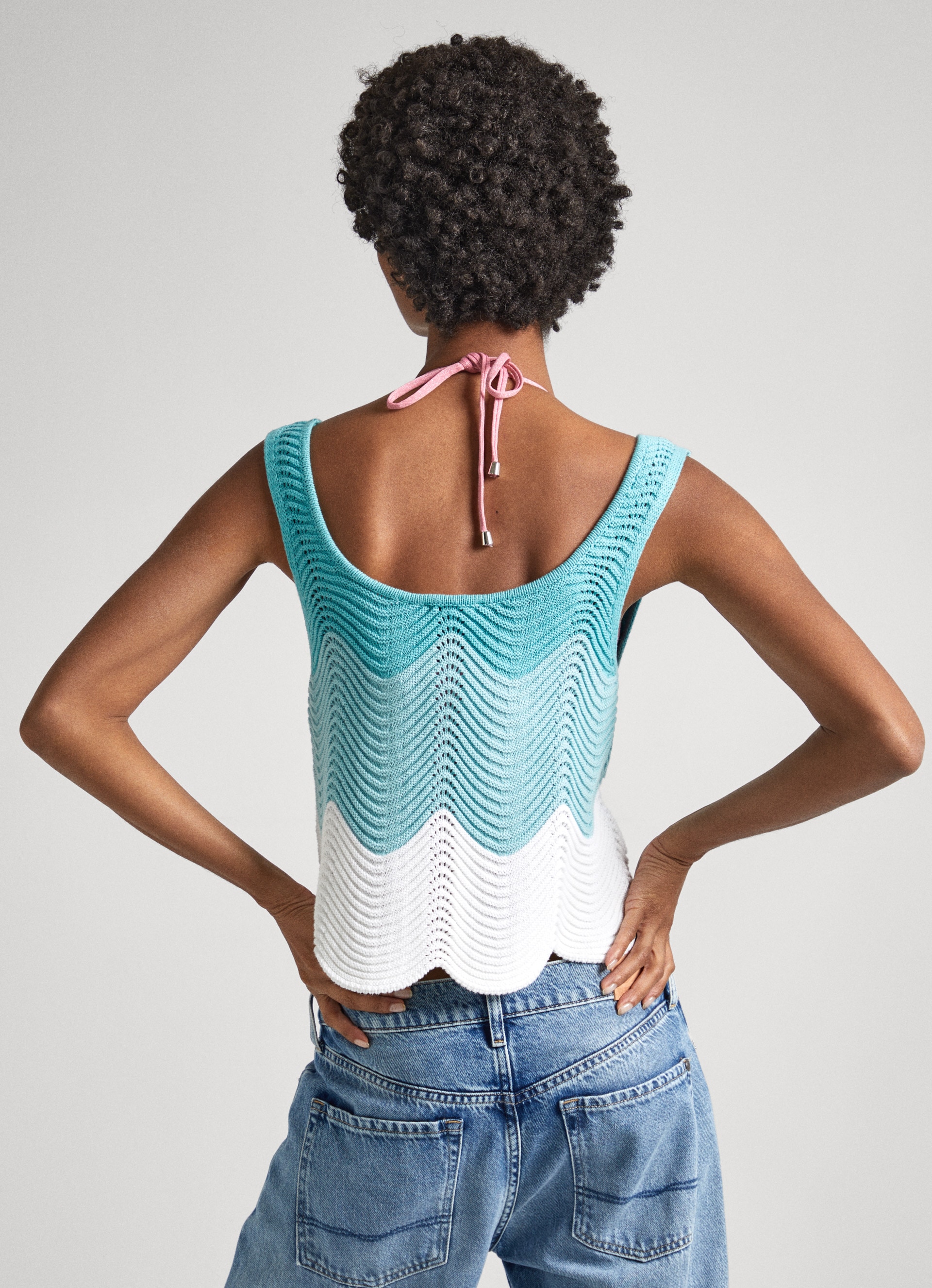 Pepe Jeans Stricktop »GALEA« mit Wellensaum