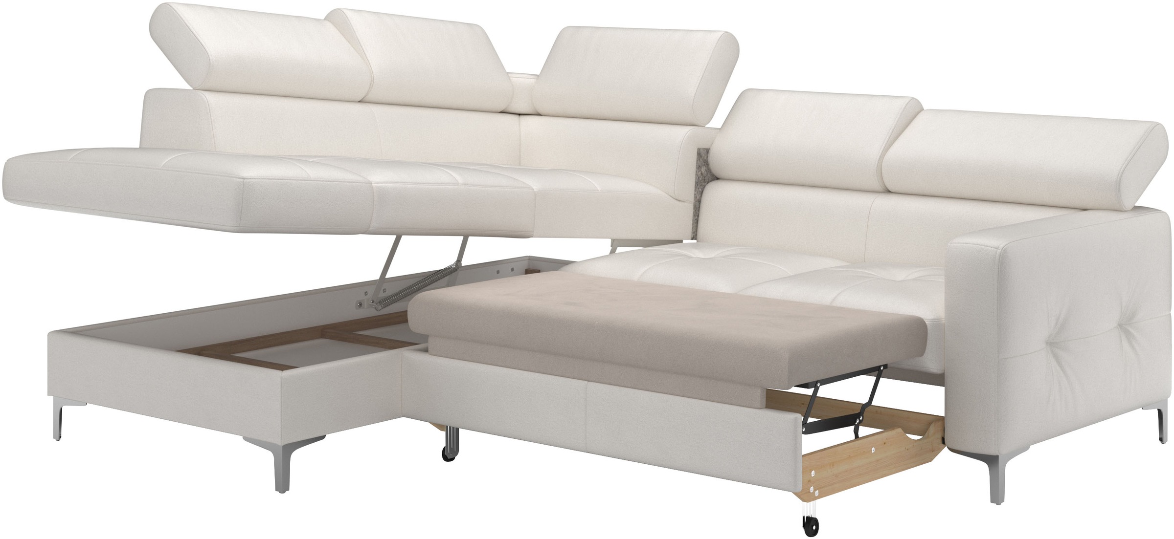 COTTA Ecksofa »Sammy L-Form«, mit Kopfteilverstellung, wahlweise mit Bettfunktion & Bettkasten