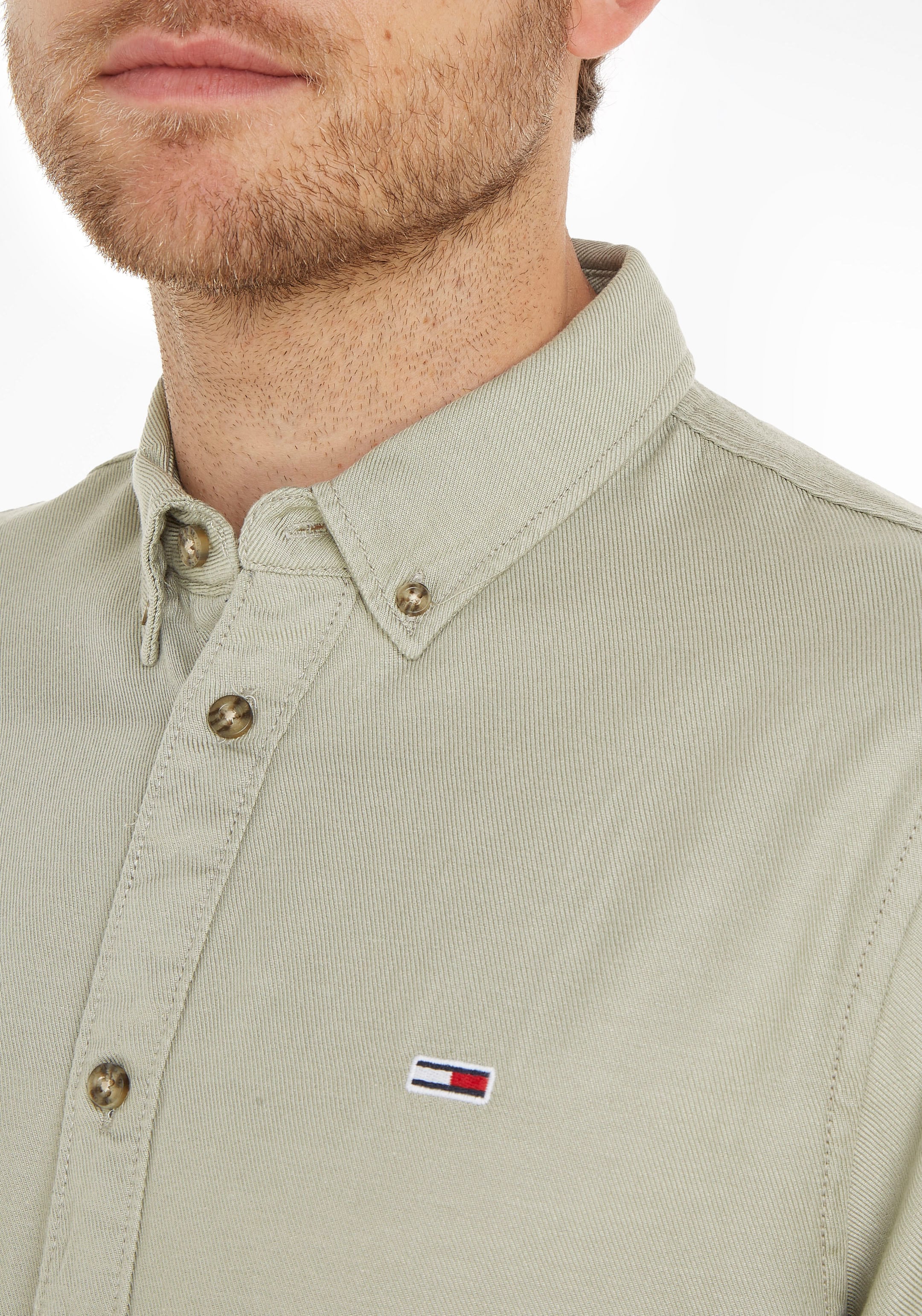 Tommy Jeans Langarmhemd »TJM ESSENTIAL REG durchgehender kaufen mit SHIRT«, Knopfleiste online