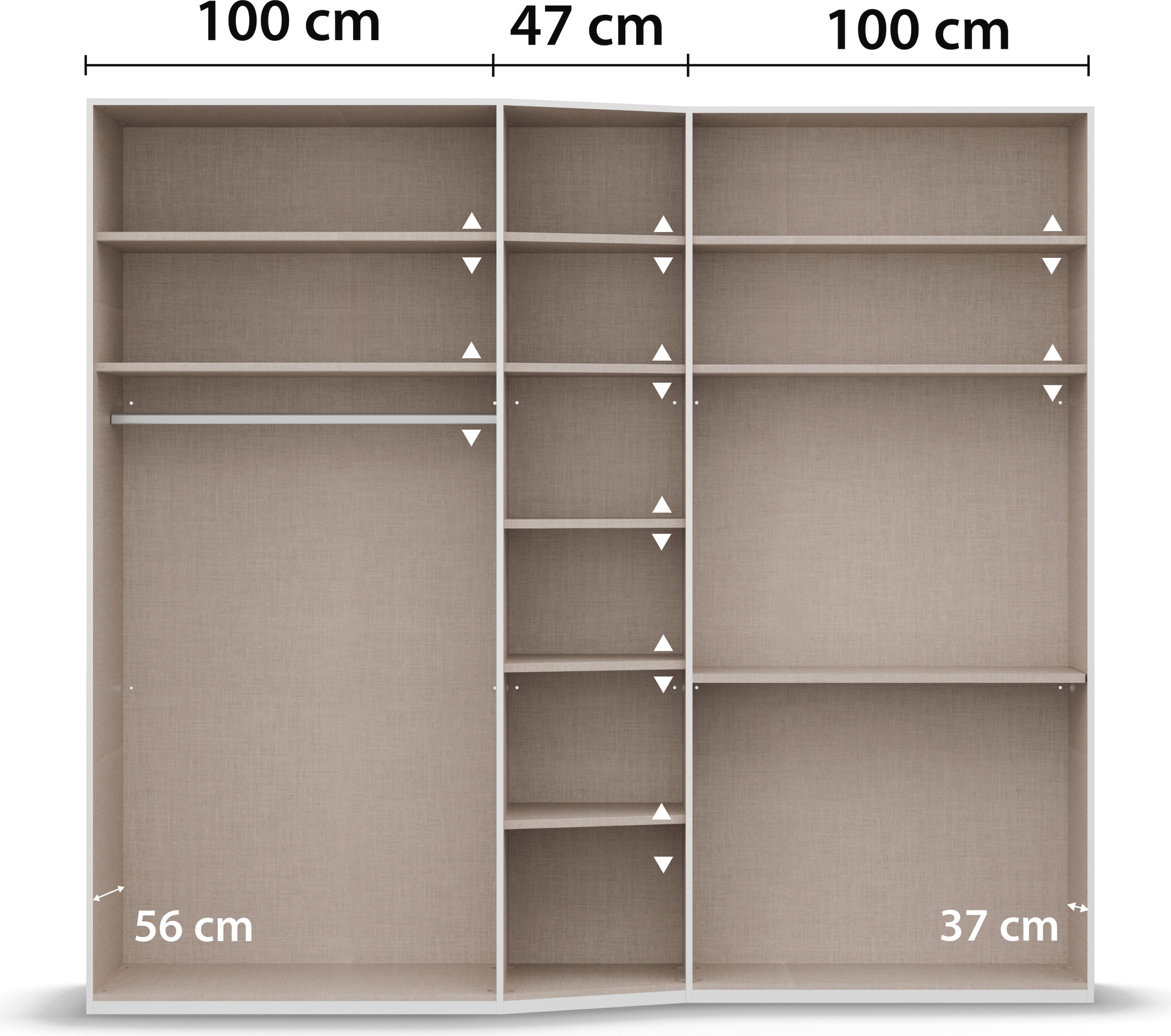 rauch Drehtürenschrank »Kleiderschrank Schrank Garderobe Wäscheschrank WAVE«, in 2 unterschiedlichen Tiefen, mit Soft-Close Funktion MADE IN GERMANY