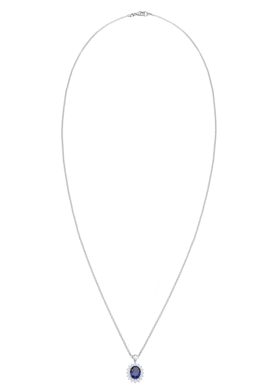 Elli Collierkettchen »Zirkonia Synthetischer Saphir Blau 925 Sterling Silber«