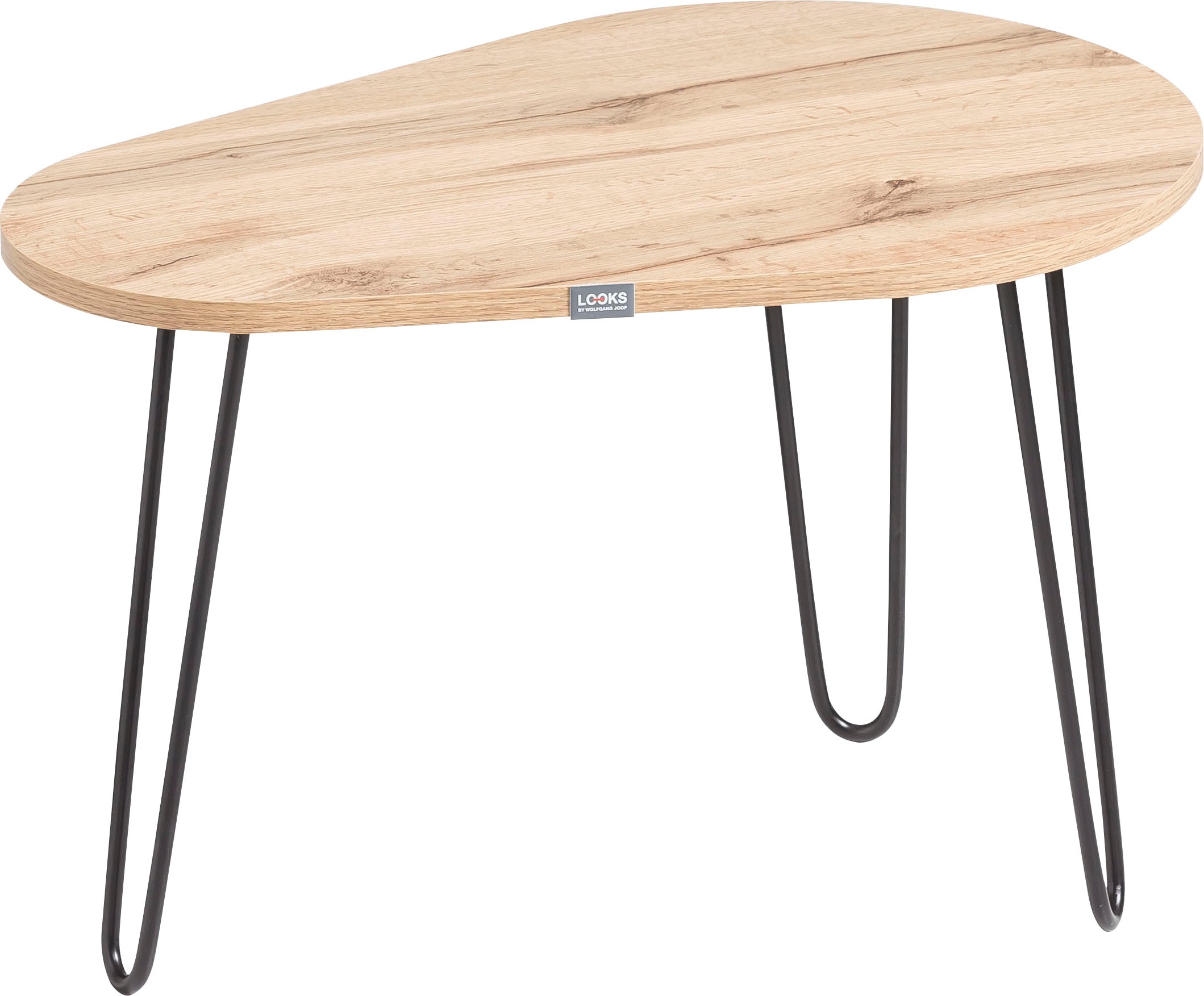 LOOKS by Wolfgang Joop Couchtisch »Looks Organic«, Mit ovaler Tischplatte und hochwertigen Metallfüßen