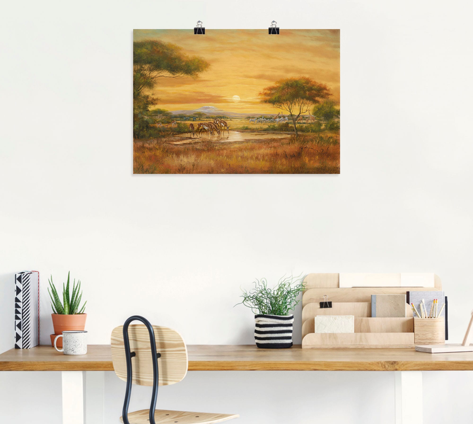Artland Wandbild »Afrikanische Steppe« Wildtiere 1 Stk. tlg. als Leinwandbild, Poster in verschied. Größen