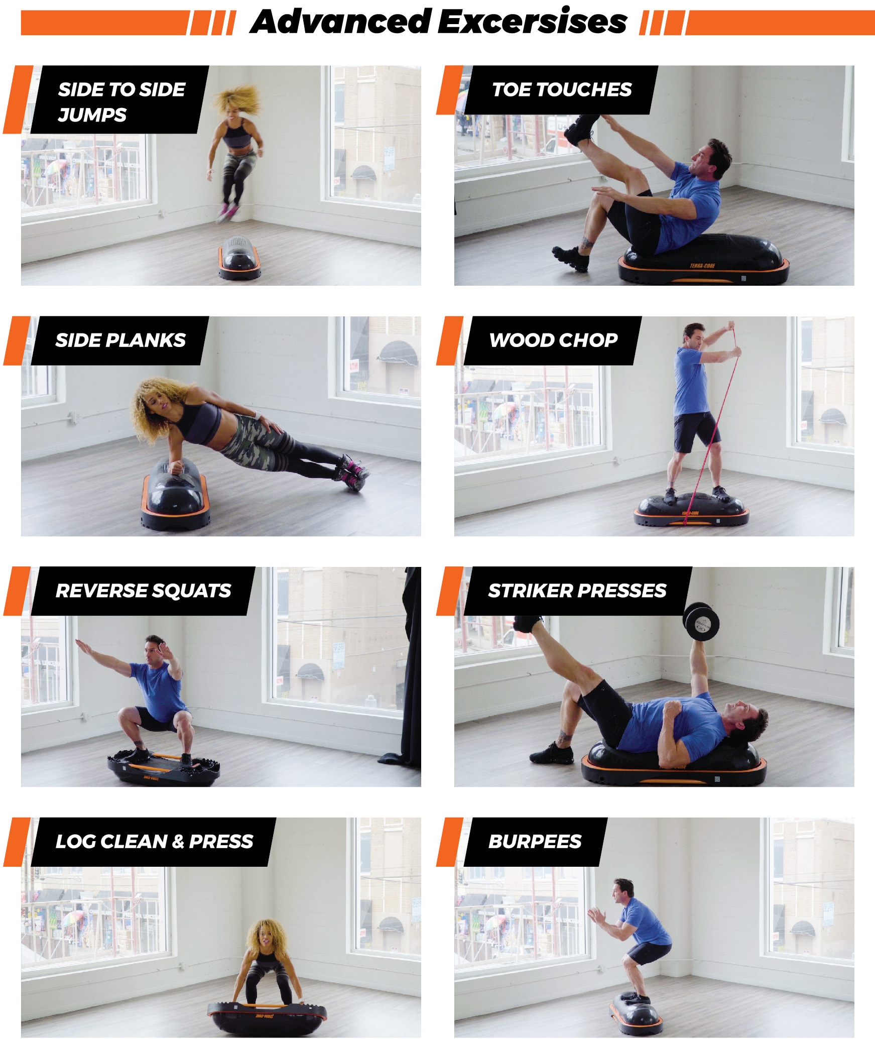 Terra Core Balancetrainer »Terra Core«, (mit Luftpumpe), Universelle Workout Bench, Stepp und Balance Board