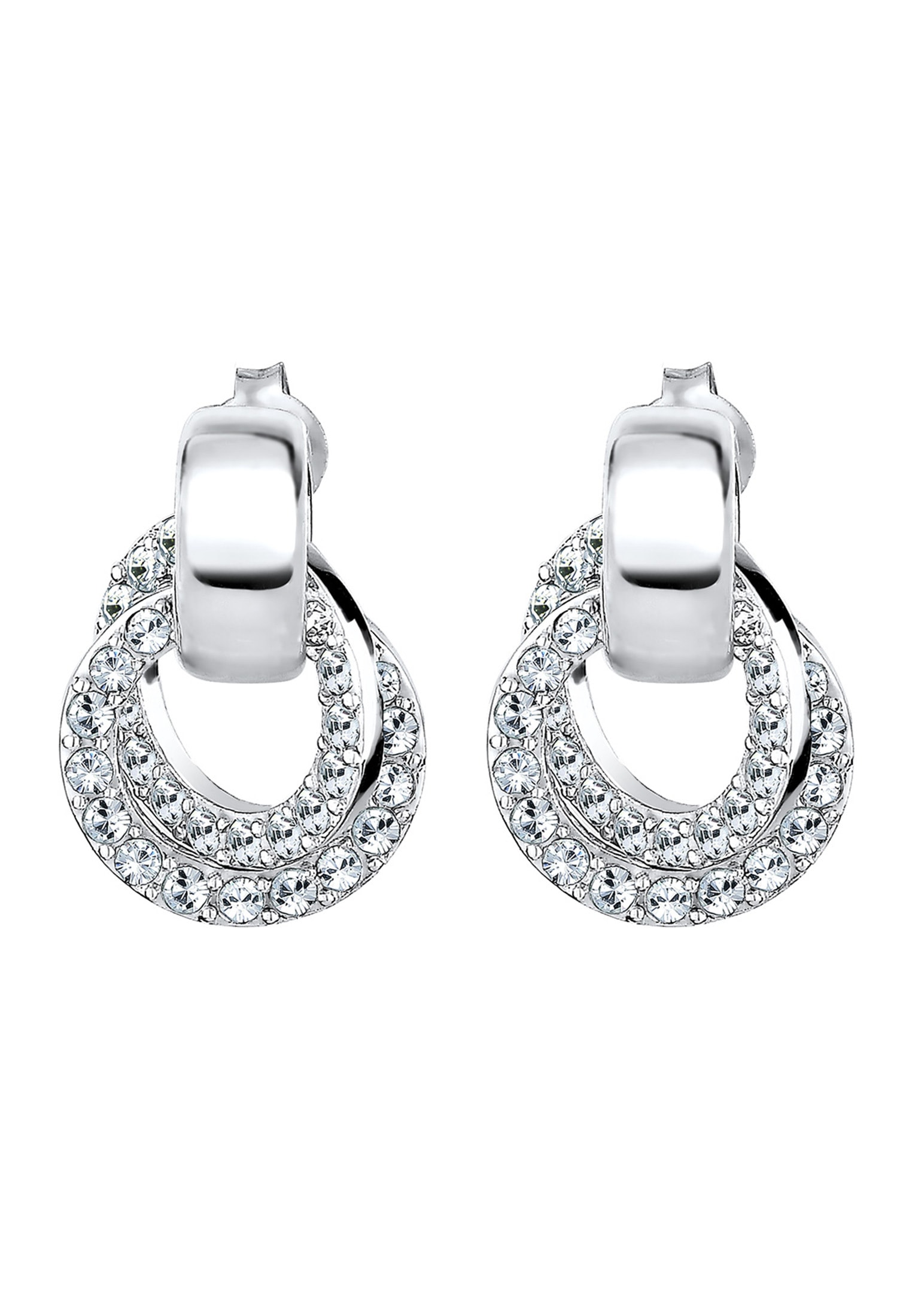 Elli Paar Ohrstecker »Kreis Kristalle Rund Glamour 925 Silber«