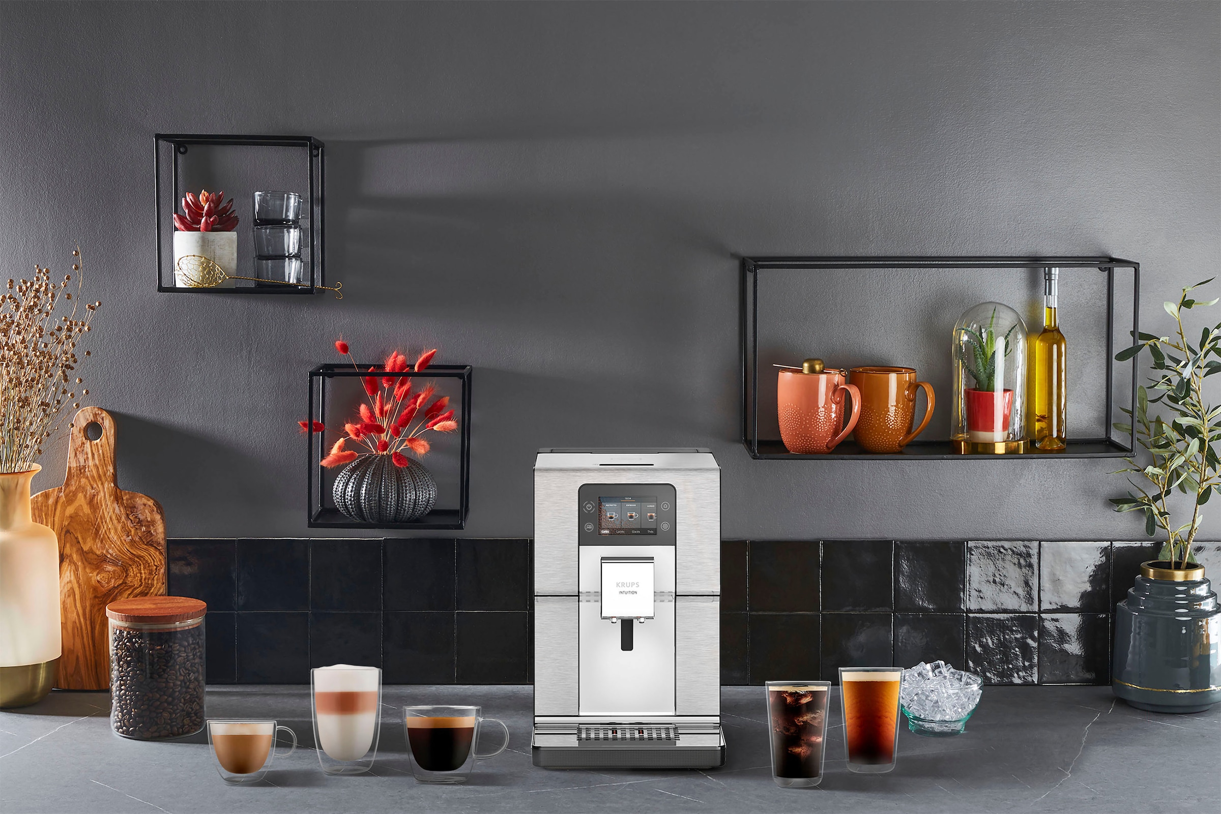 Krups Kaffeevollautomat »EA877D Intuition Experience+«, 21 Heiß- und  Kaltgetränke-Spezialitäten, geräuscharm, Farb-Touchscreen kaufen