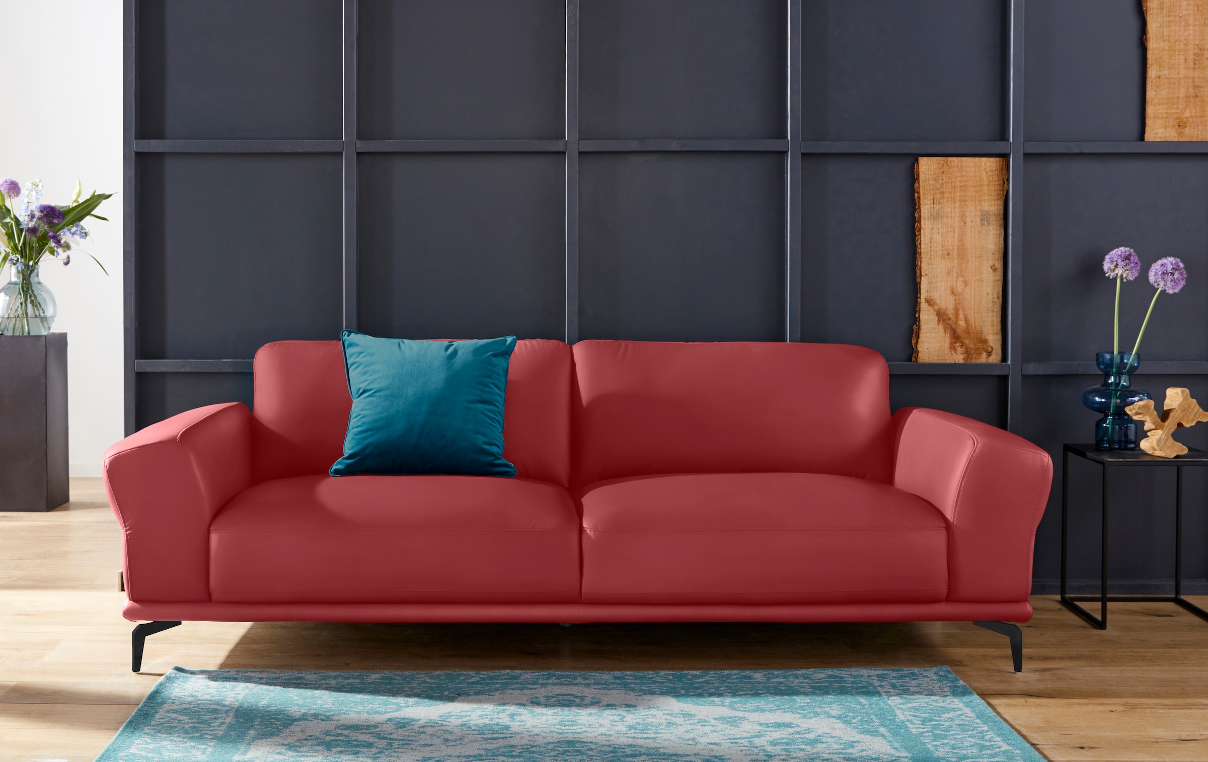 W.SCHILLIG 2,5-Sitzer »montanaa« mit Metallfüßen in Schwarz pulverbeschicht günstig online kaufen