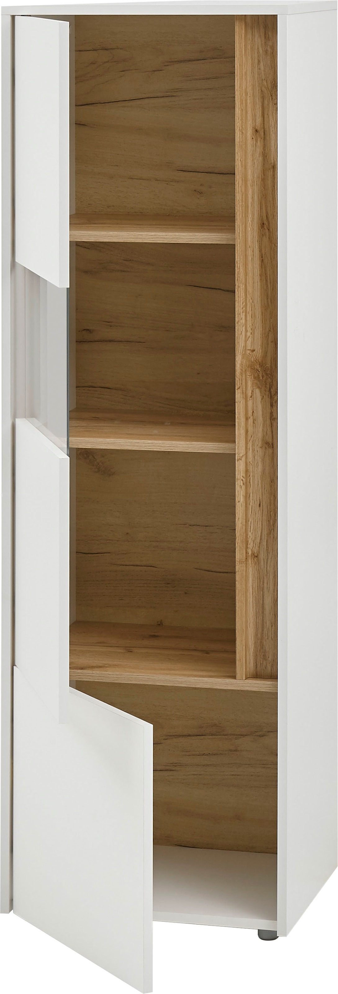 INOSIGN Wohnwand »City/Giron, moderne Anbauwand, Komplettset in vielen Farben verfügbar«, (Set, 5 St.), enthält zwei Vitrinen, zwei Hängeschränke & ein Wandboard