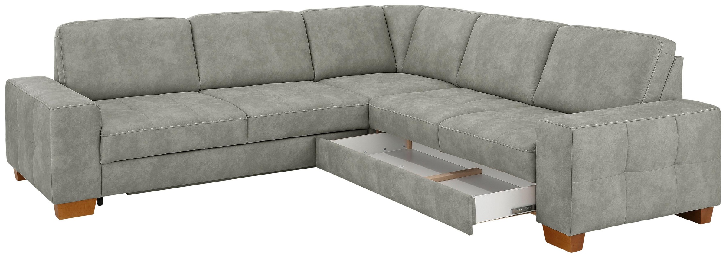 Home affaire Ecksofa »Puccini L-Form«, mit Federkern, Sitztiefenverstellung, Kontrastnaht