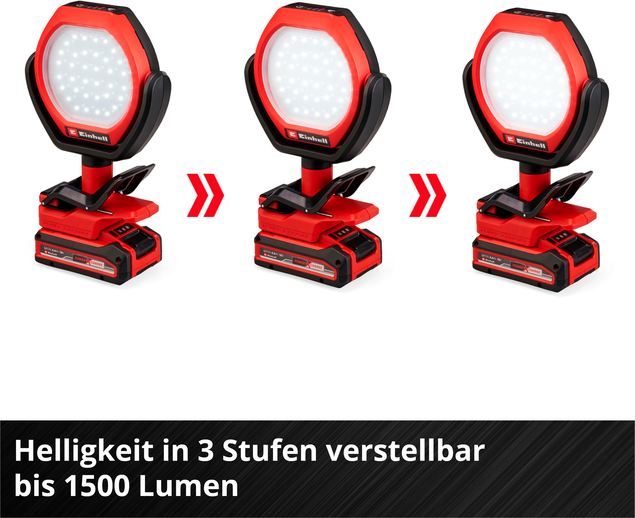 Einhell Arbeitslicht »Akku-Outdoor-Lampe »GC-OL 18/1500 Li-Solo««, ohne Akku, ohne Ladegerät