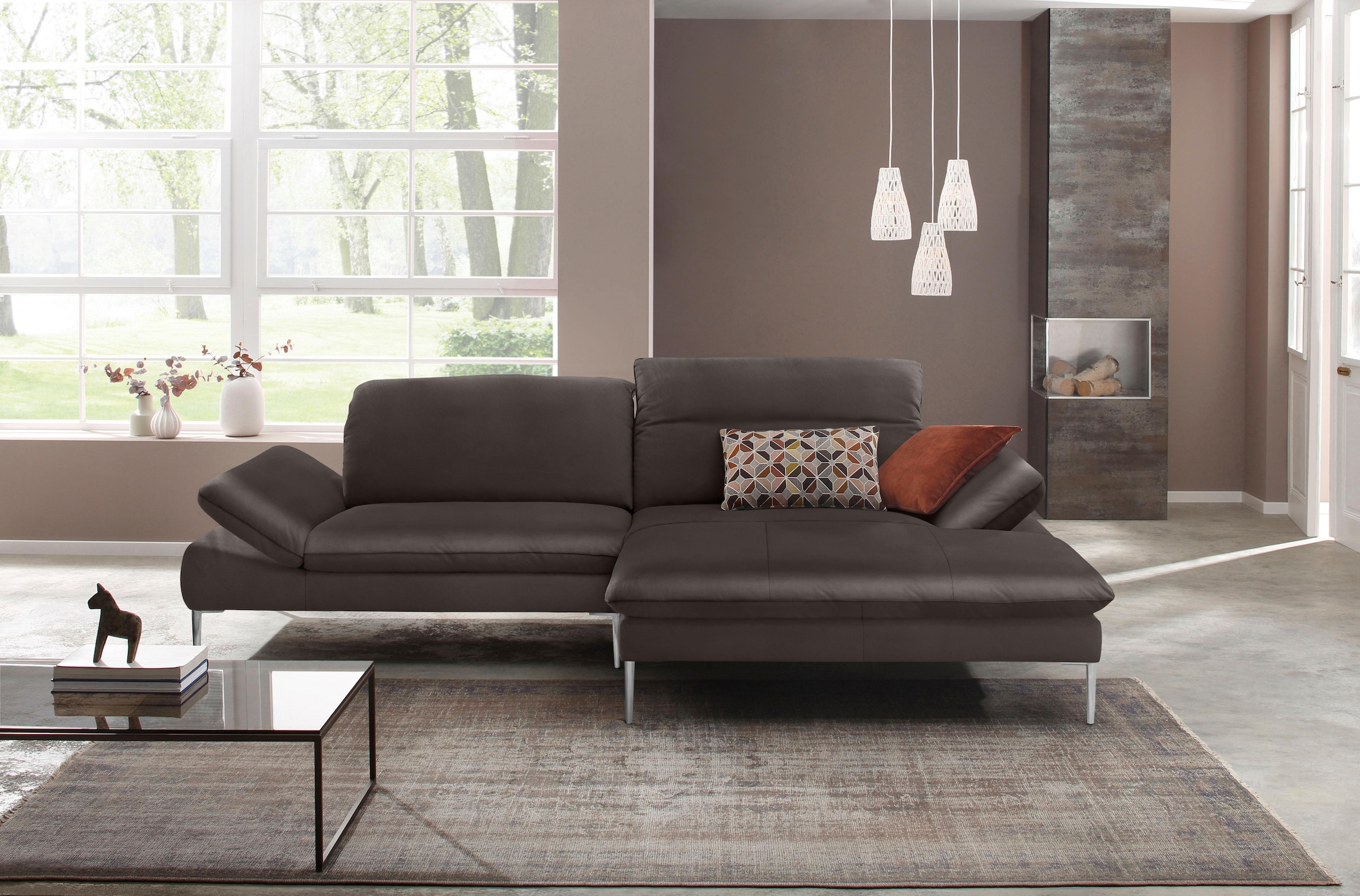 W.SCHILLIG Ecksofa "enjoy&MORE", mit Sitztiefenverstellung, Füße Chrom glän günstig online kaufen