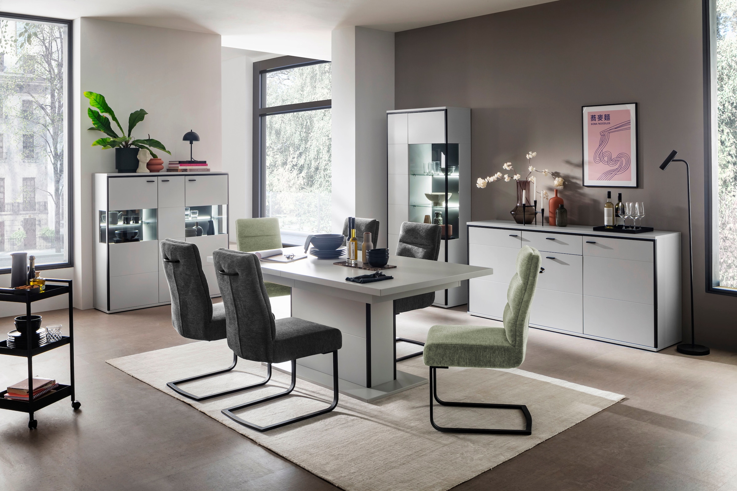 MCA furniture Esszimmerstuhl »LIMASSOL«, Chenille auf Rechnung bestellen