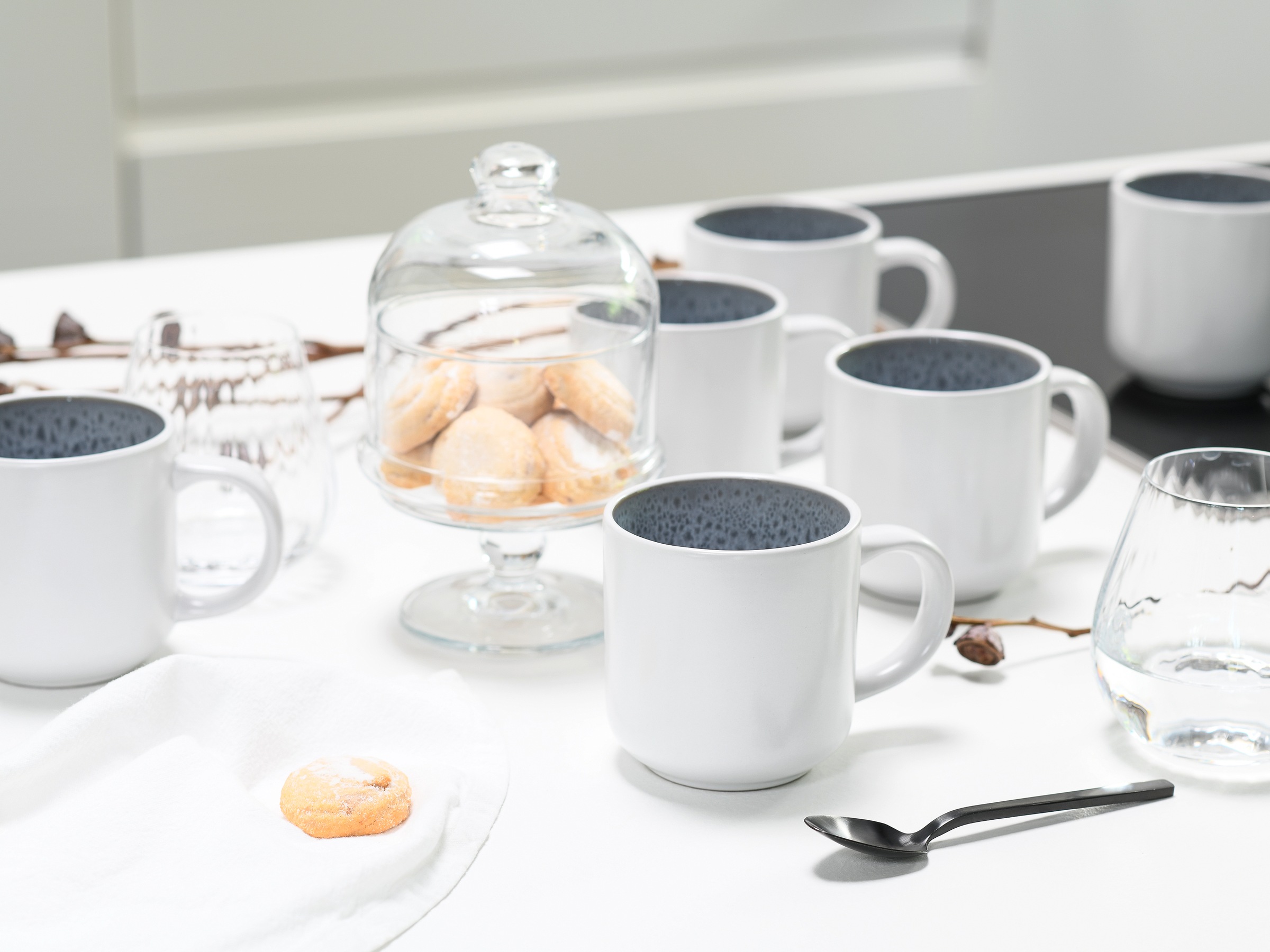 OTTO home Becher »modernes 6-teiliges Kaffeebecher-Set Lykk« hohe Haltbarkeit, spülmaschinen- & mikrowellengeeignet, Reaktivglasur