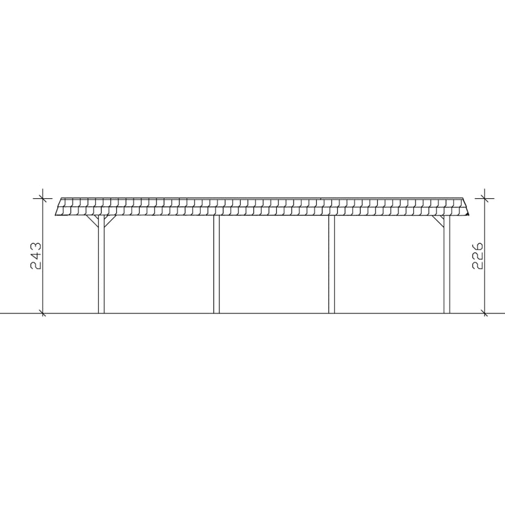 Skanholz Einzelcarport »Wendland«, Leimholz-Nordisches Fichtenholz, 291 cm, hellbraun