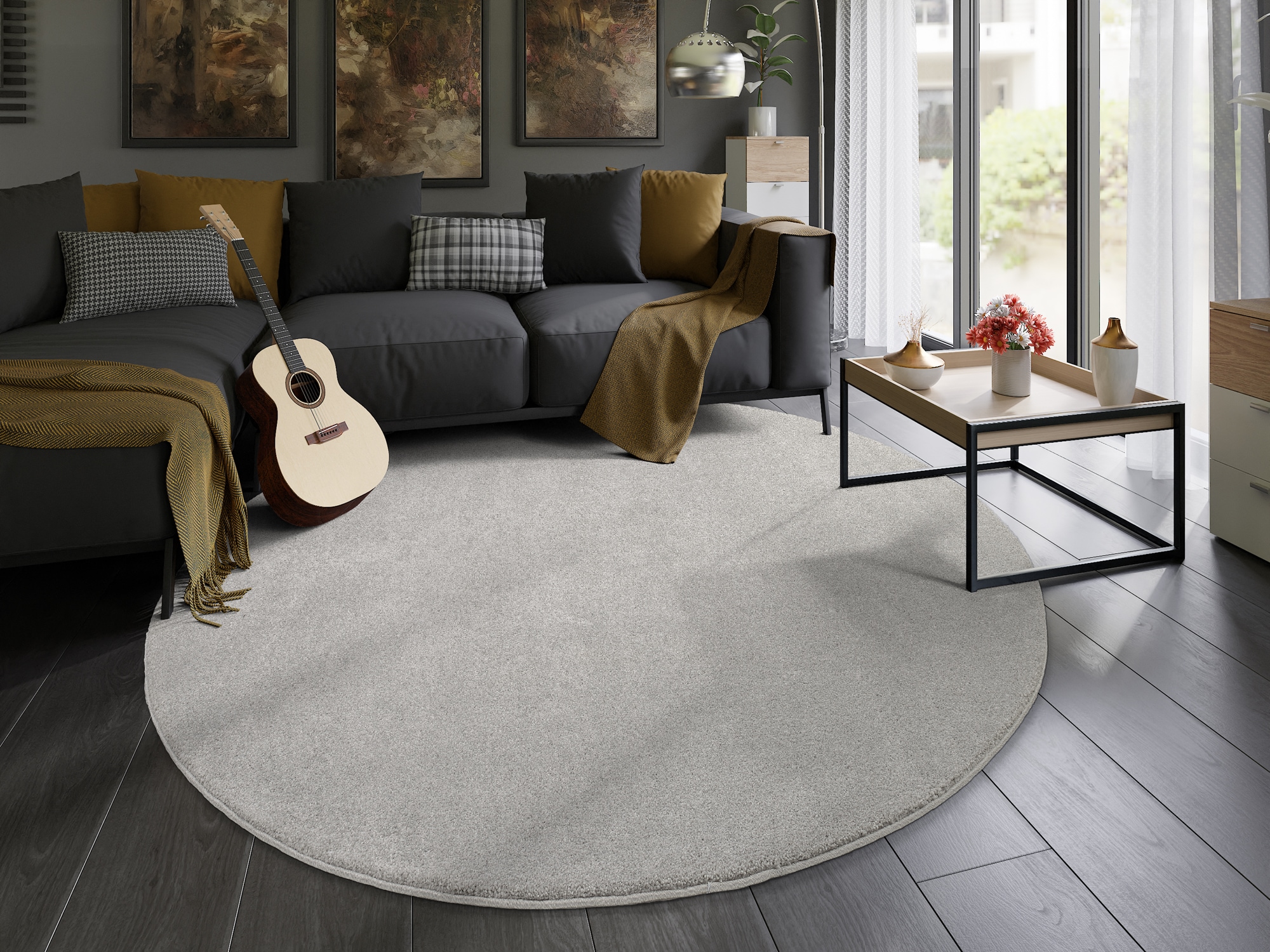 OCI DIE TEPPICHMARKE Teppich »NEW VILLA MELANGE«, rund, 20 mm Höhe, maschinell gewebt, strapazierfähig, alle Wohnräume