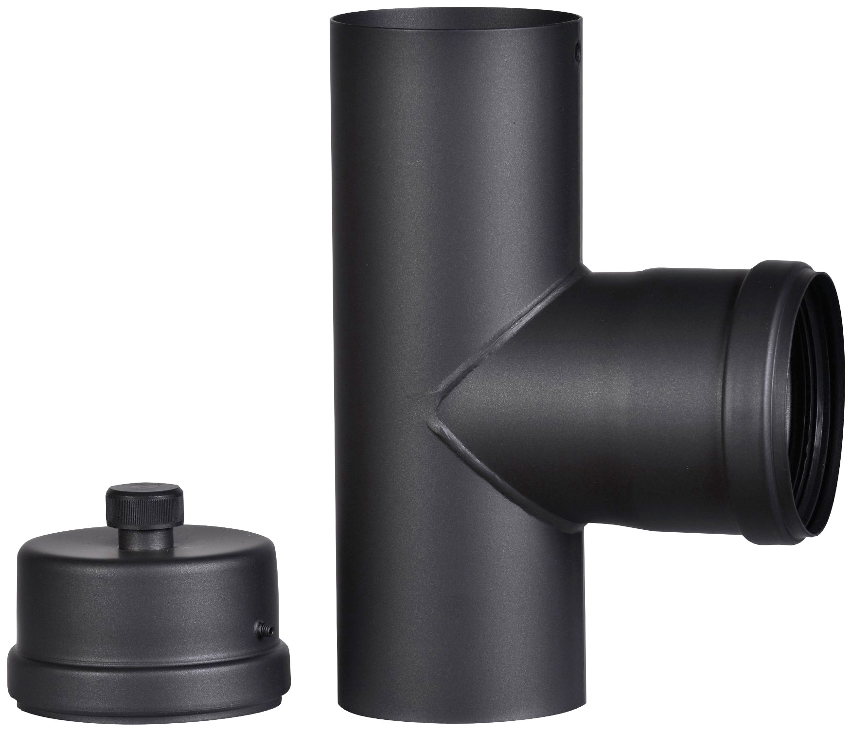 FIREFIX Ofenrohr 2 Stk. tlg. für 100 mm Pelletofenrohr schwarz