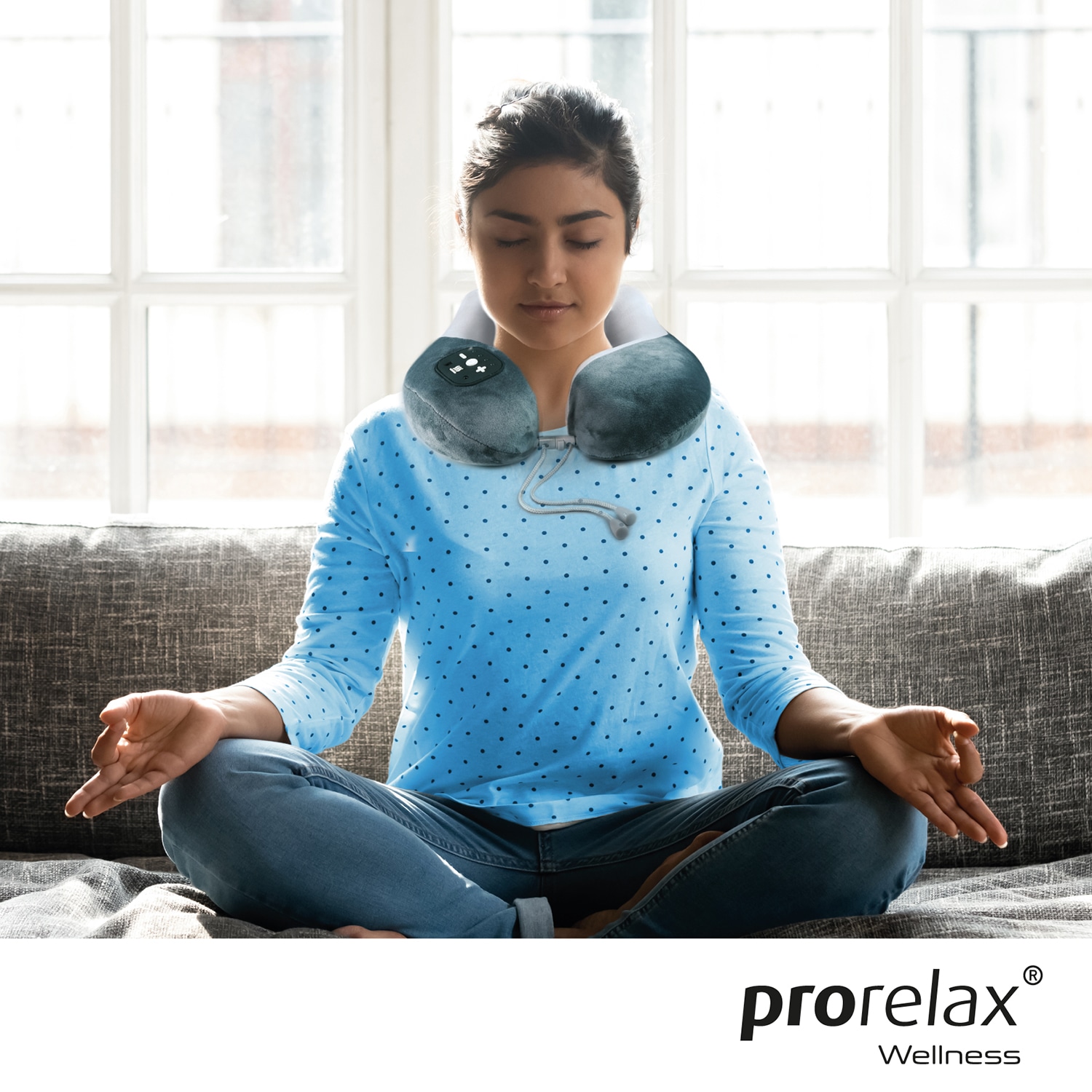 prorelax EMS-Gerät »EMS Massagekissen TRIO mit Wärmefunktion grau«, (3 tlg., 1 Massagekissen, 1 Elektrodenset, 1 USB-Kabel), akkubetrieben, inkl. 2 Elektroden-Pads