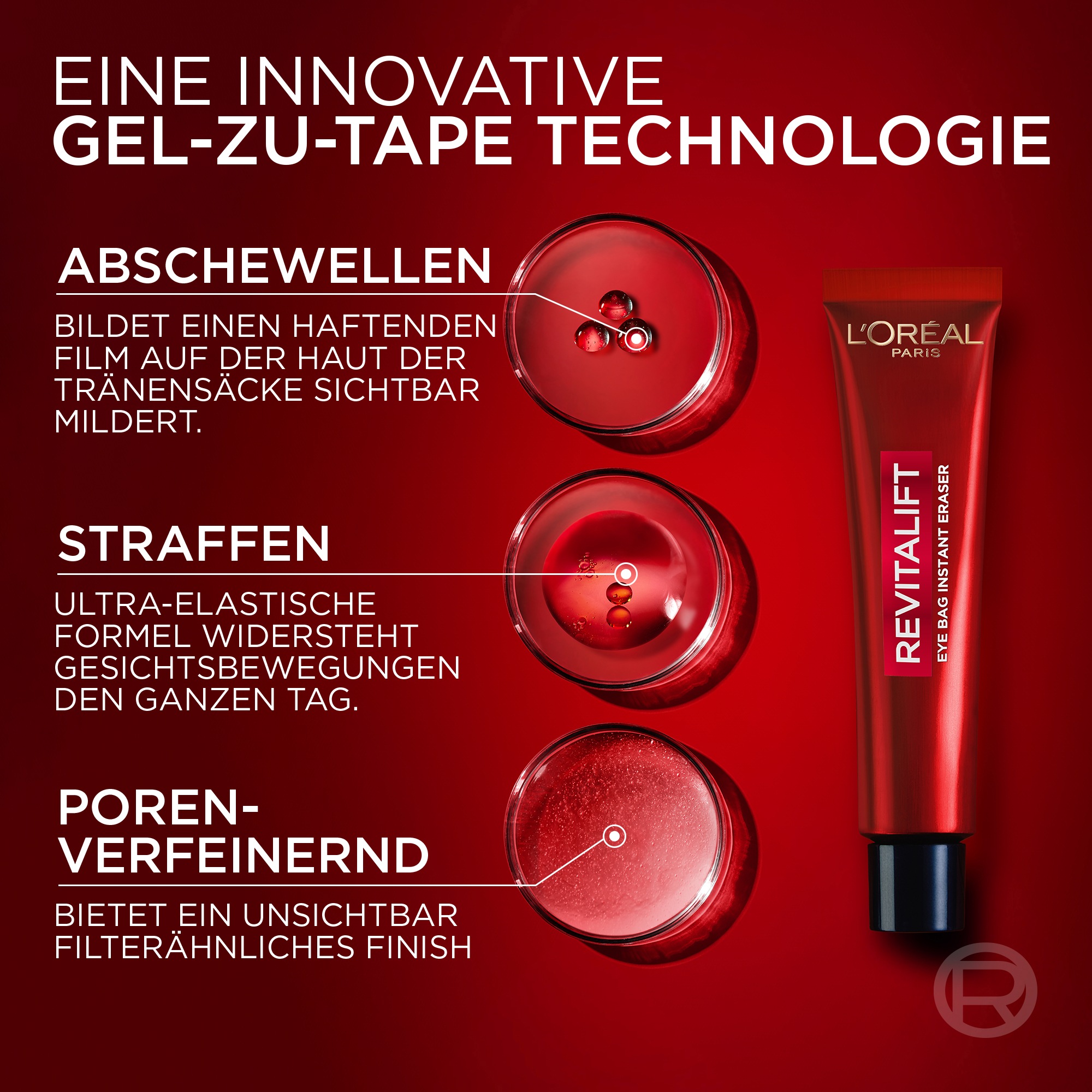 L'ORÉAL PARIS Anti-Aging-Augencreme »Revitalift Laser Anti-Tränensack Sofort Lifting«
