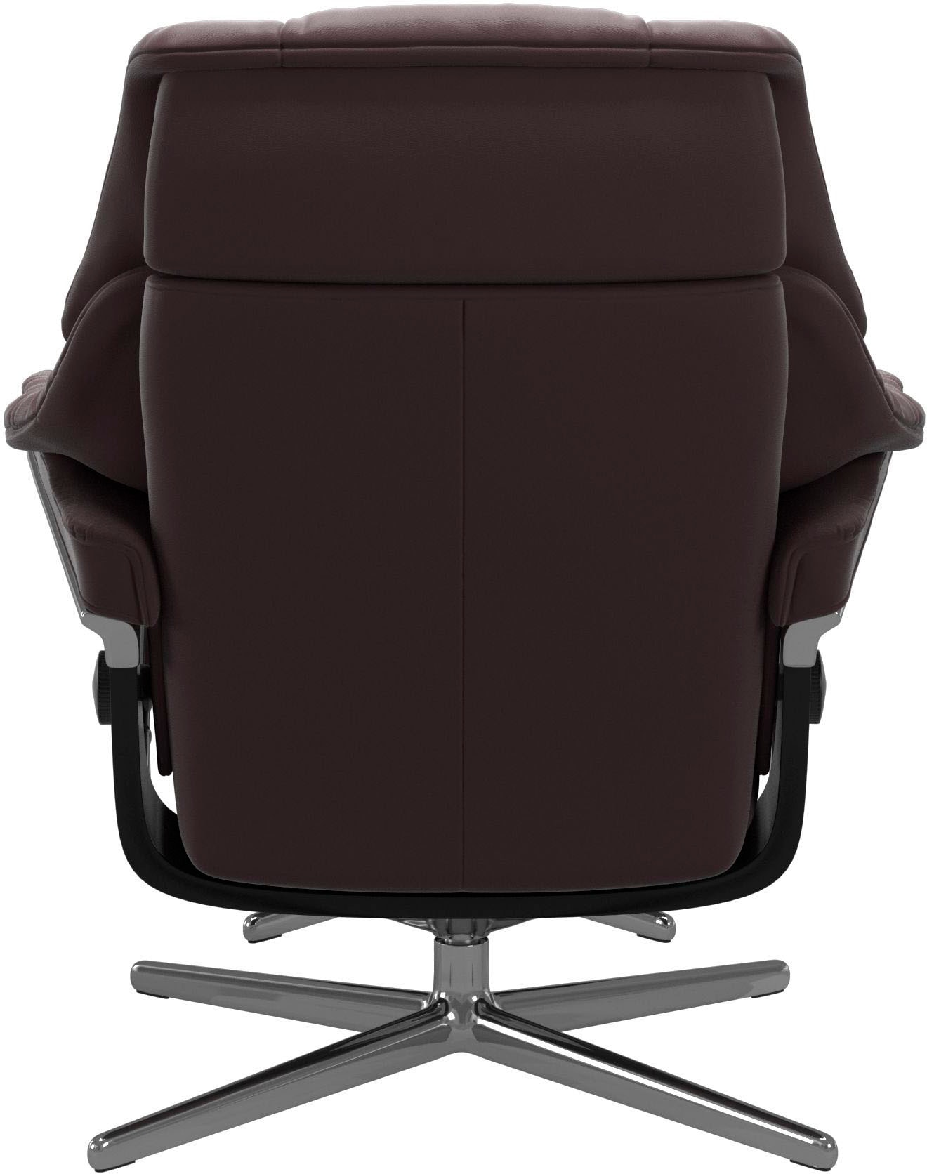Stressless® Relaxsessel »Reno«, (Set, Relaxsessel mit Hocker), mit Hocker, mit Cross Base, Größe S, M & L, Holzakzent Schwarz
