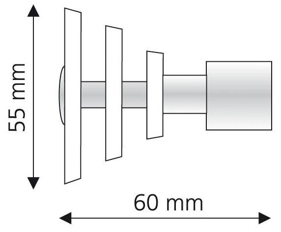Liedeco Gardinenstangen-Endstück »Luna«, (Set, 2 St.), für Gardinenstangen Ø 16 mm