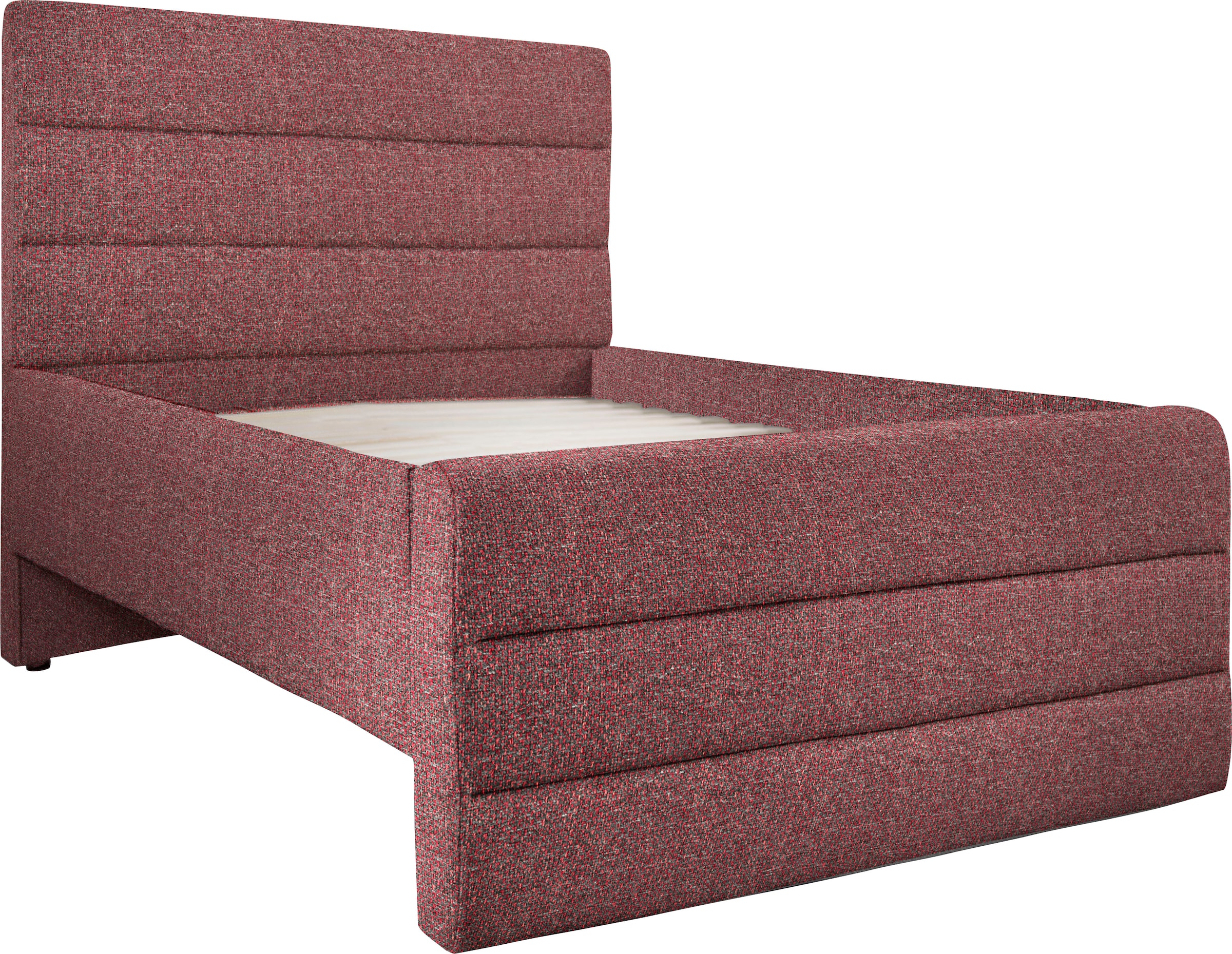 OTTO products Polsterbett »Merrit«, Quernaht im Kopf- und Fußteil, in 5 Breiten, auch in 220 cm Länge
