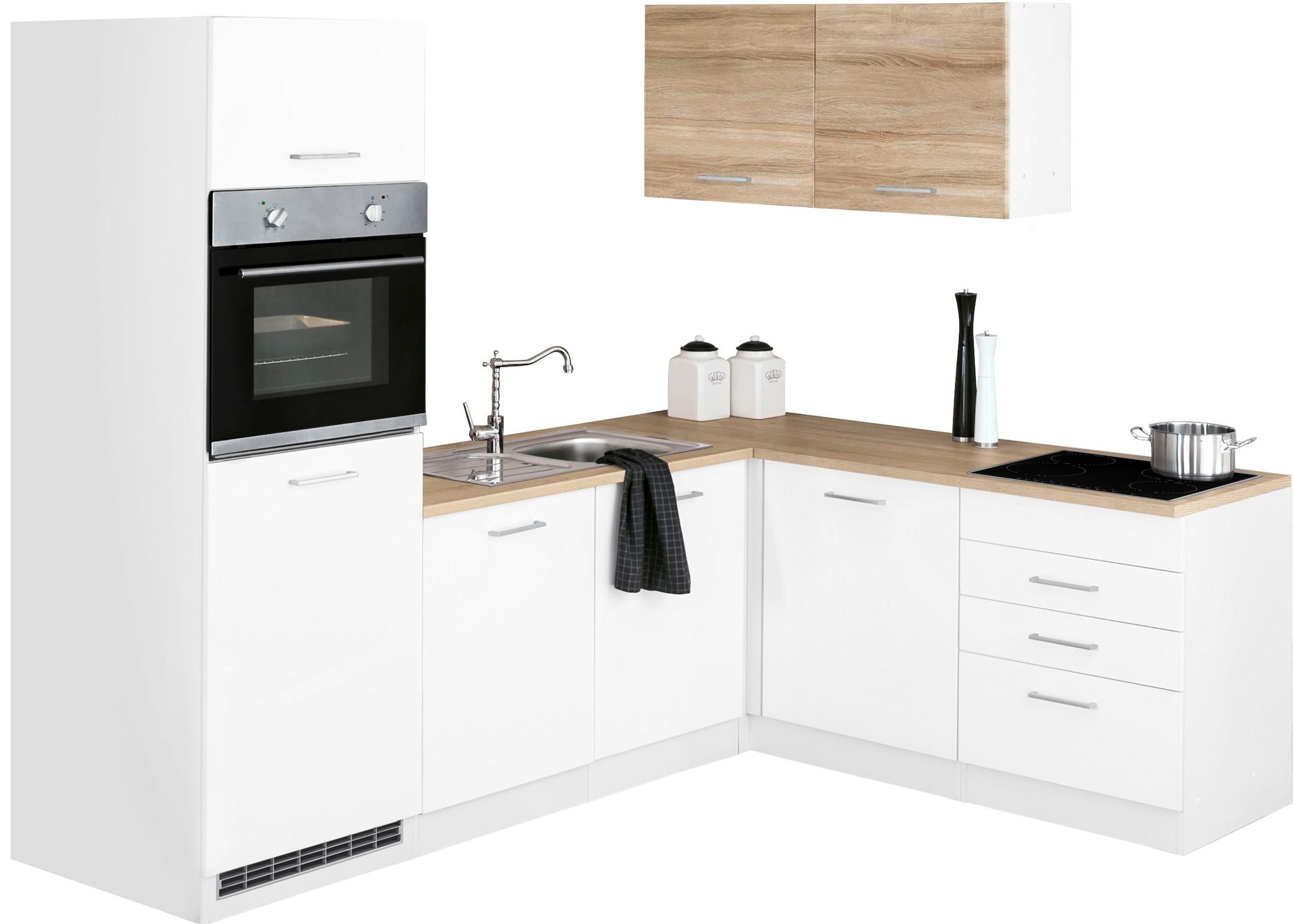 240 Winkel x Geschirrspüler u. E-Geräte, Winkelküche im 180cm ohne HELD Kühlschrank »Visby«, jetzt MÖBEL %Sale für
