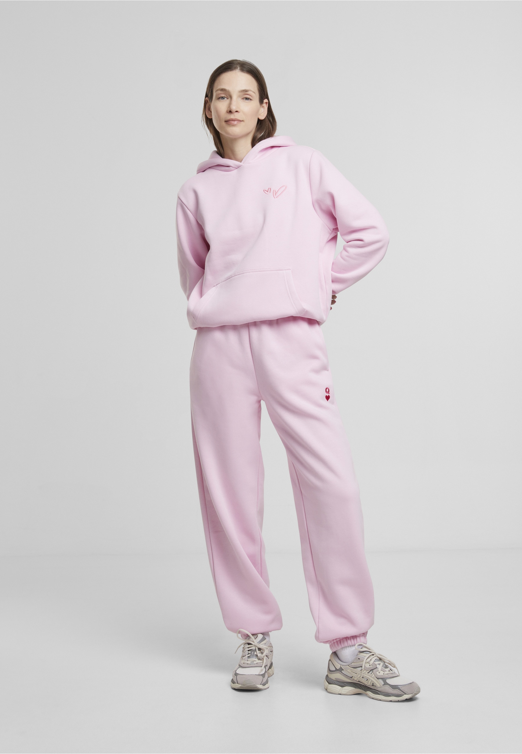 Miss Tee Kapuzensweatshirt »Miss Tee Heart Signs EMB Ladies Fluffy Hoody«
