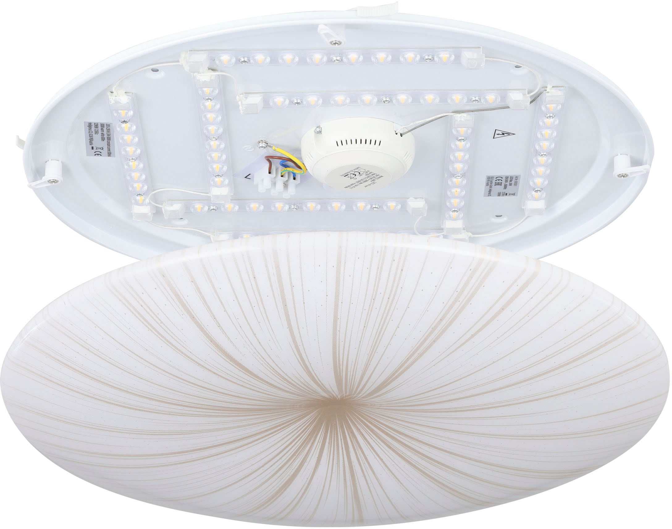 EGLO Deckenleuchte »NIEVES 1«, Leuchtmittel LED-Modul | LED fest integriert, Deckenleuchte in weiß aus Stahl - 4,4W - Warmweiß