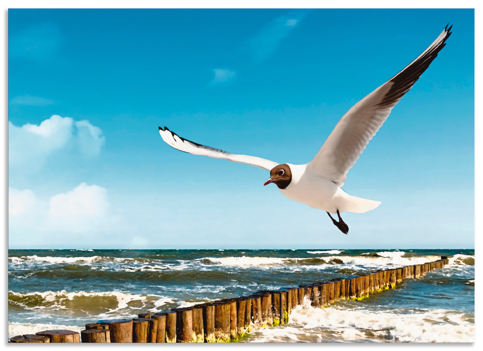 Artland Küchenrückwand »Ostsee«, (1 tlg.), Alu Spritzschutz mit Klebeband, einfache Montage